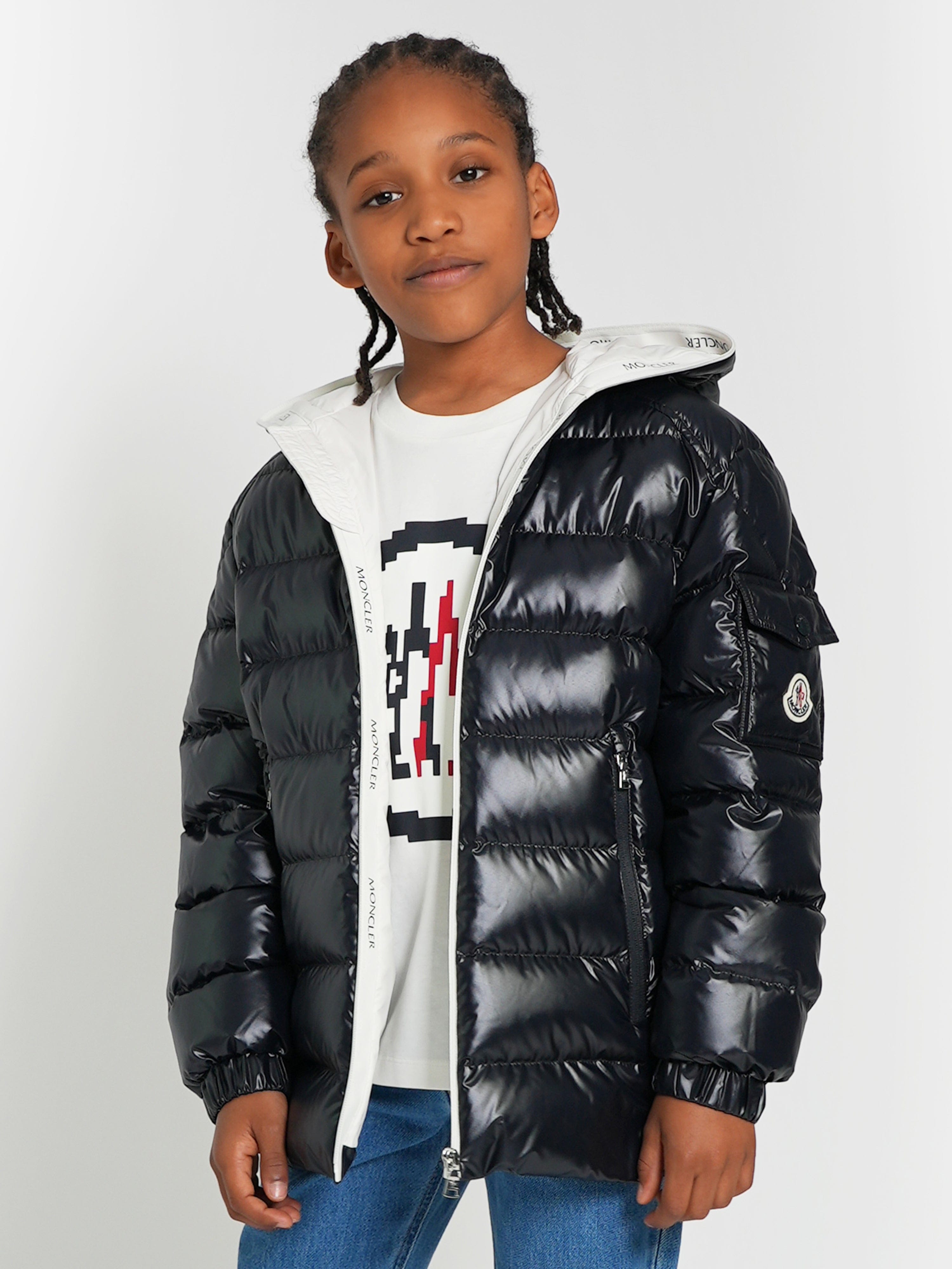 Moncler Enfant Boys Down Padded Ganzorig Jacket in Navy