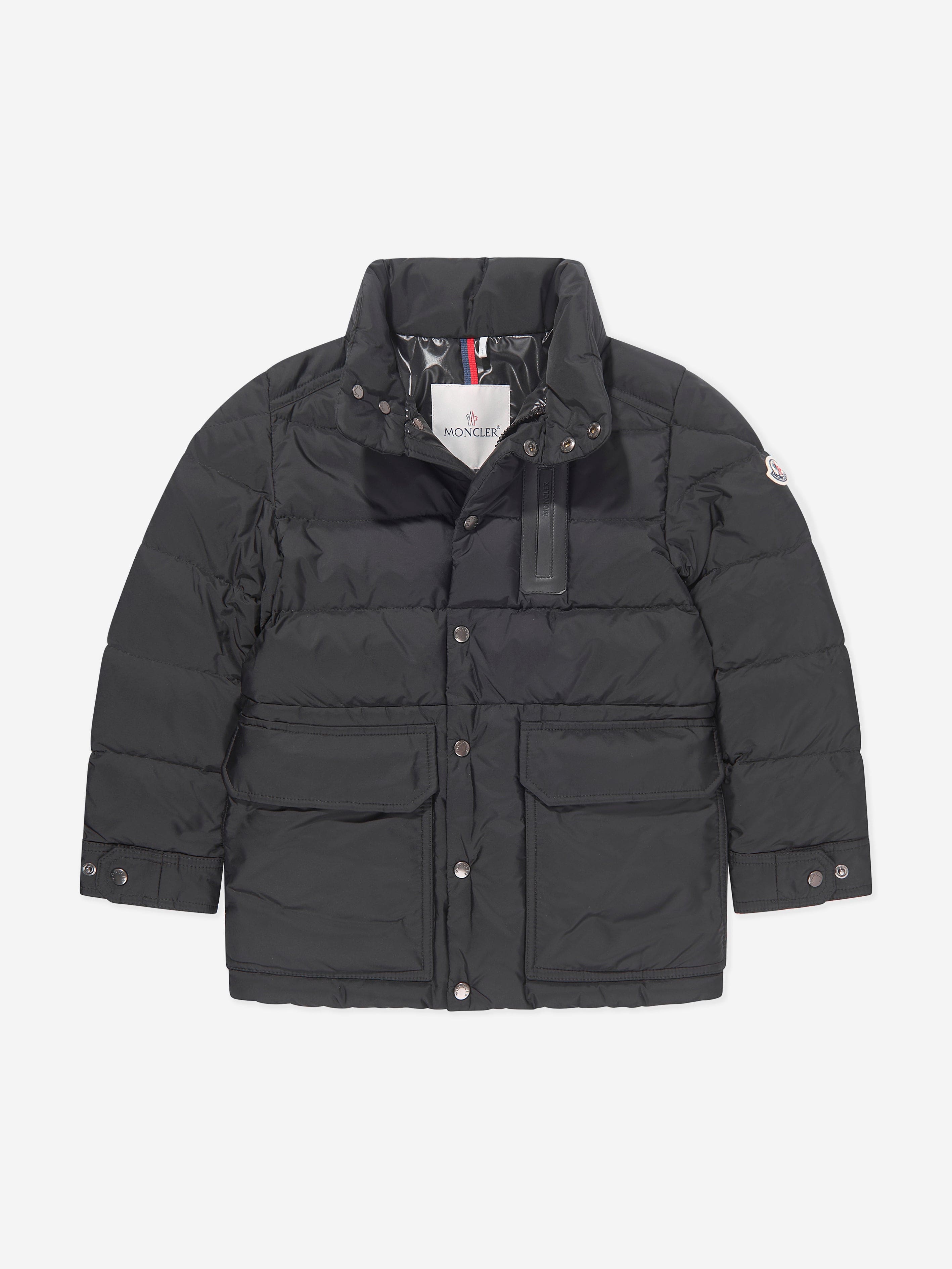 Moncler Enfant Boys Down Padded Klopas Short Parka in Black