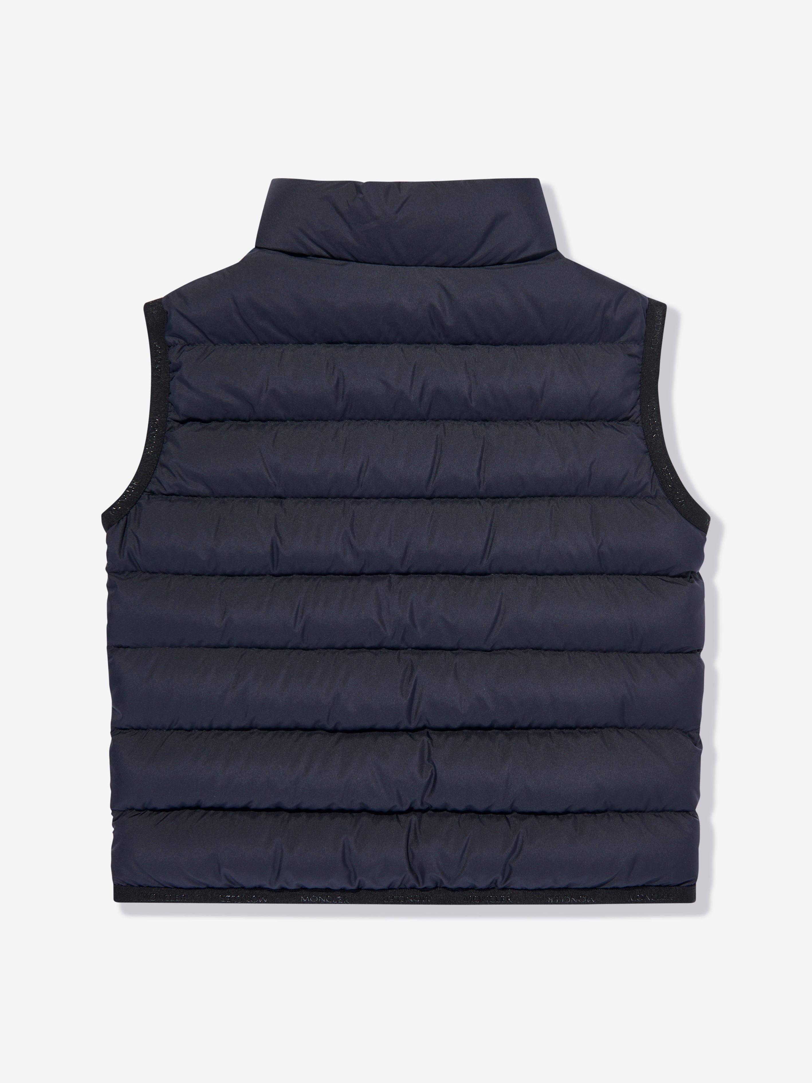 Moncler Enfant Boys Down Padded Contrin Gilet in Navy