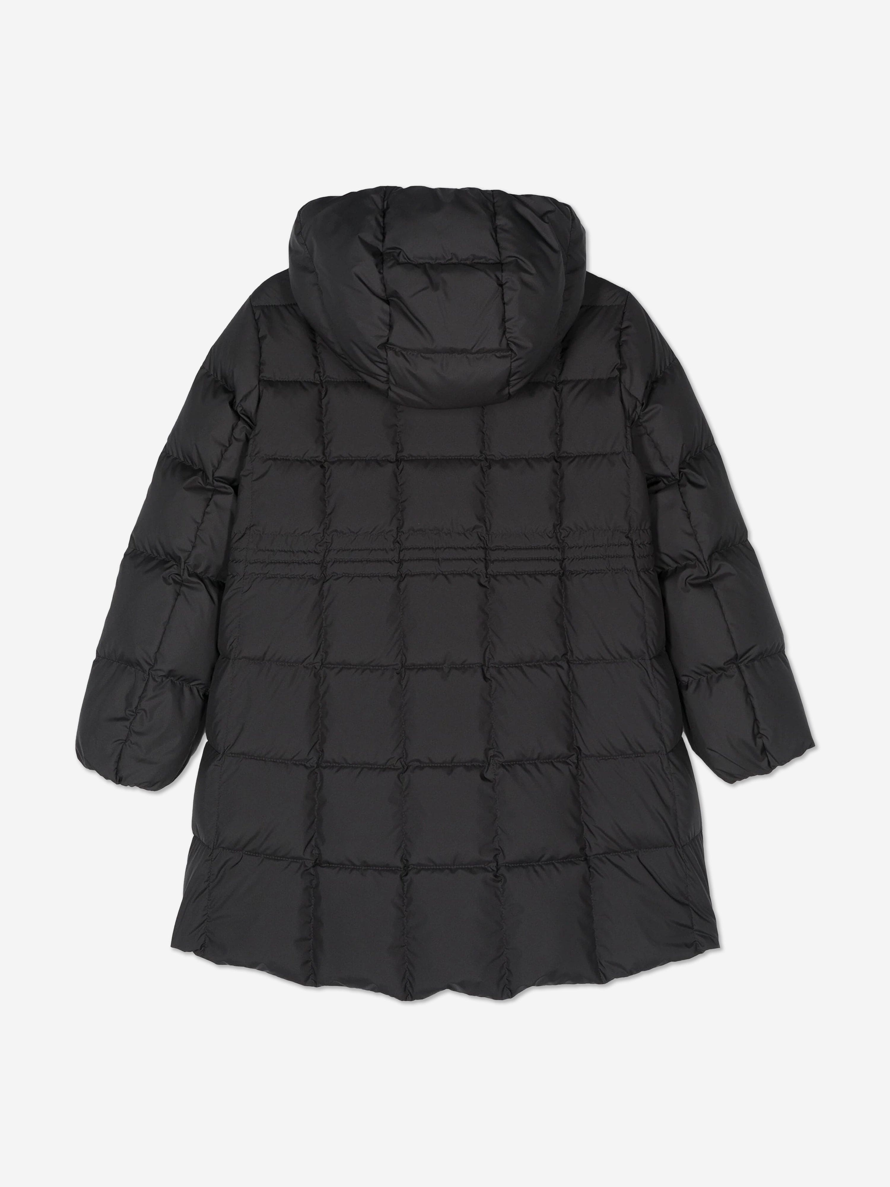 Moncler Enfant Girls Down Padded Arina Long Parka in Black