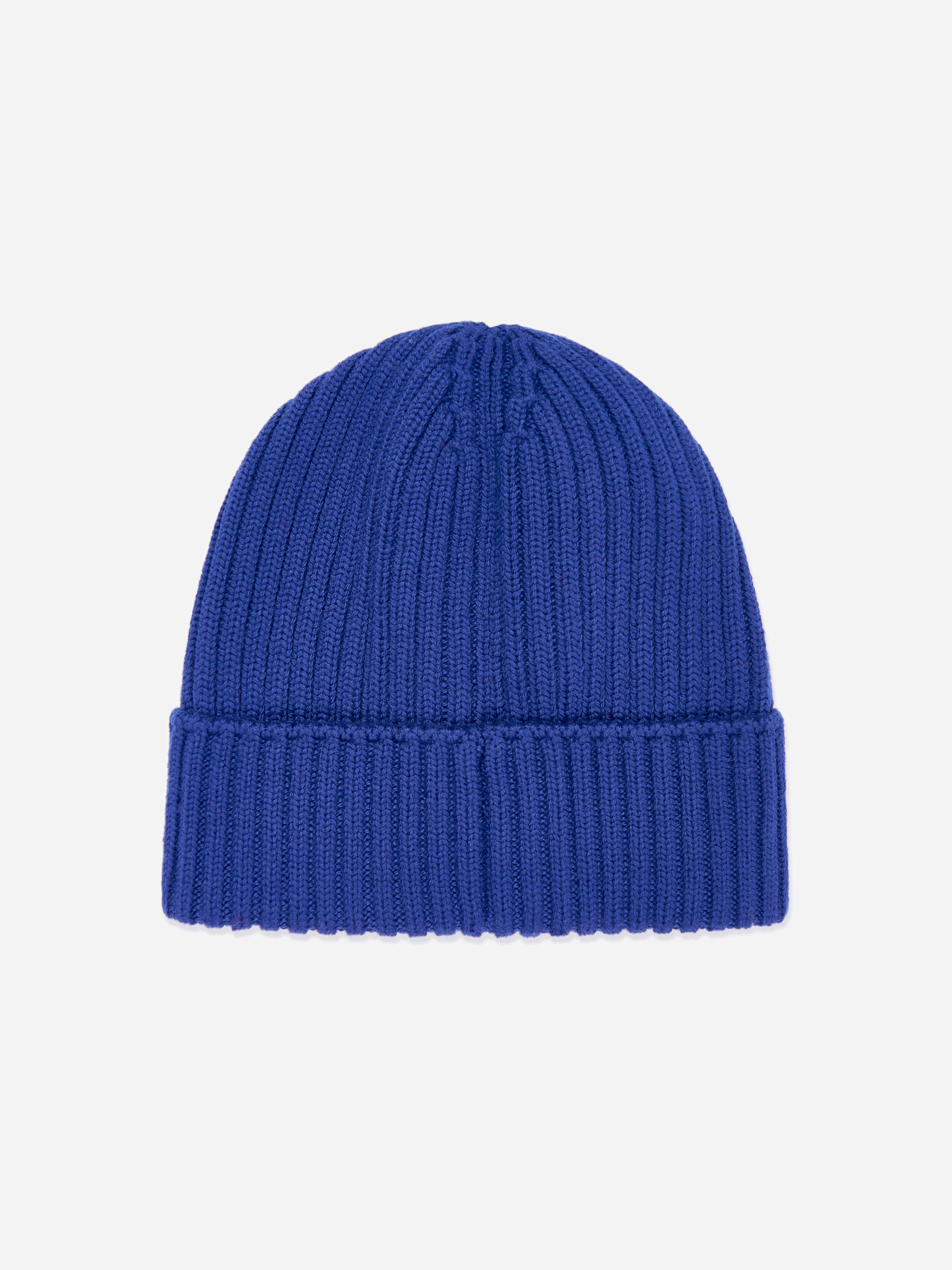 Moncler Enfant Boys Wool Beanie Hat in Blue