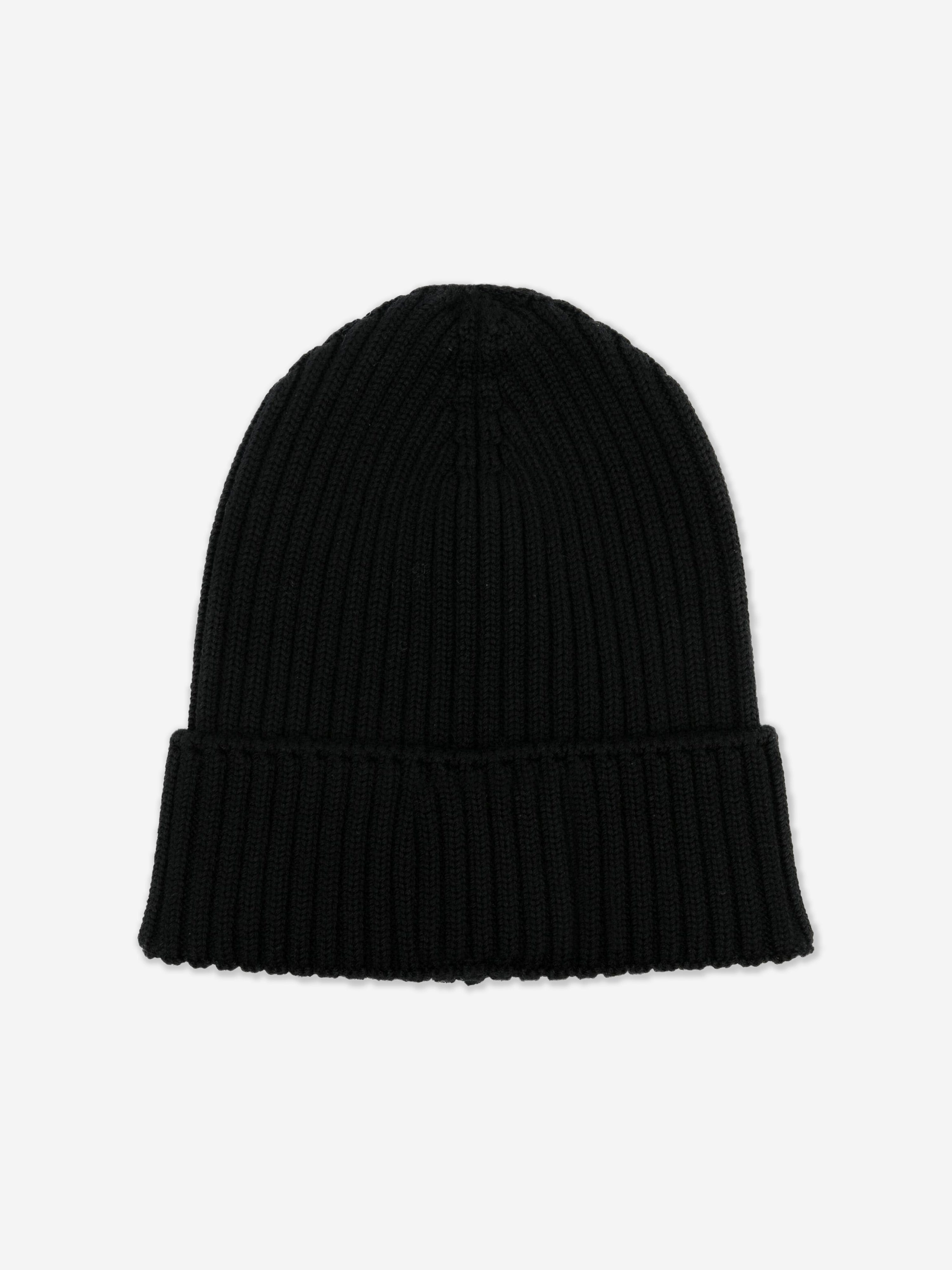 Moncler Enfant Boys Wool Beanie Hat in Black