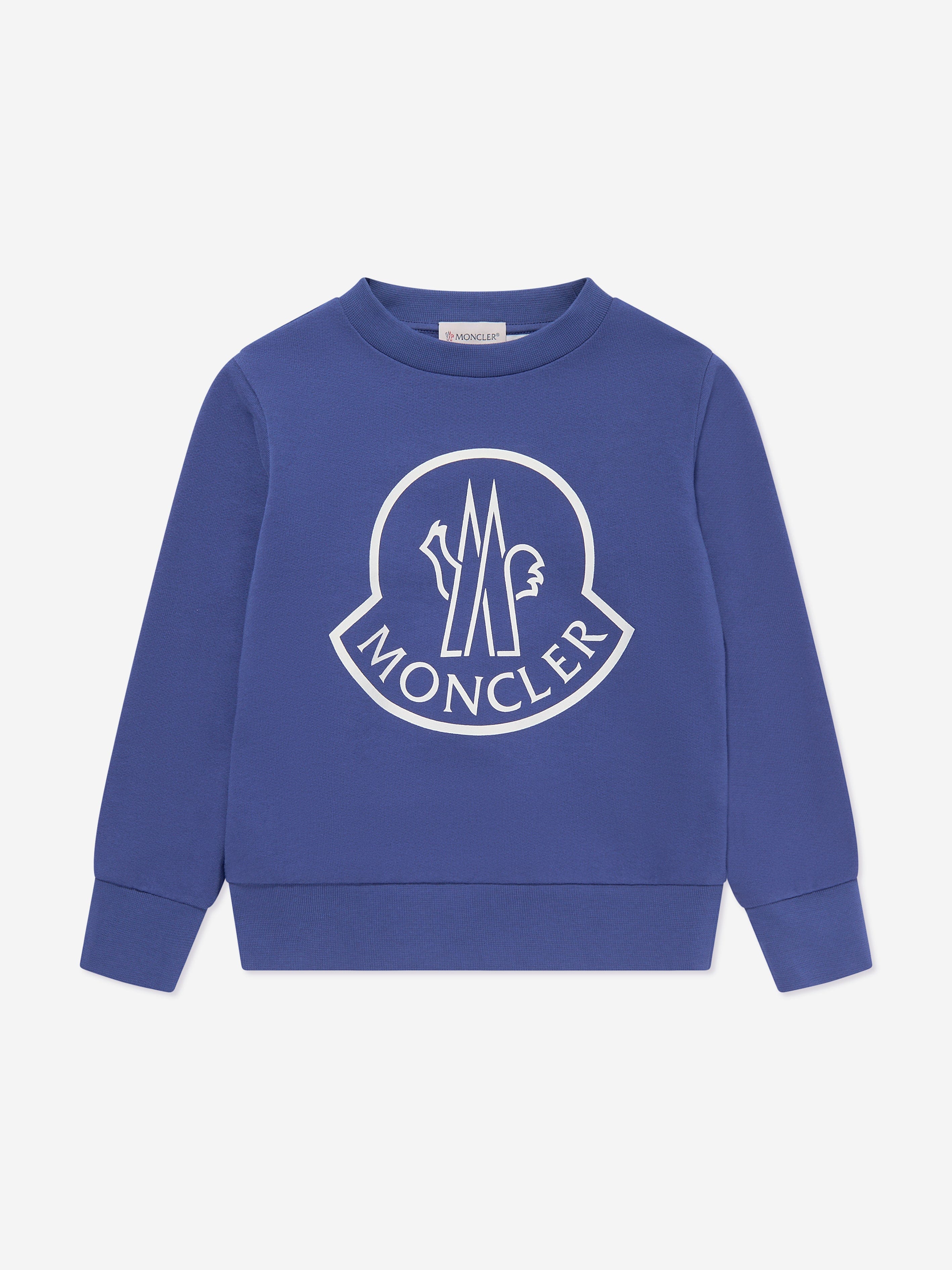 Moncler Enfant Boys Logo Sweatshirt in Blue