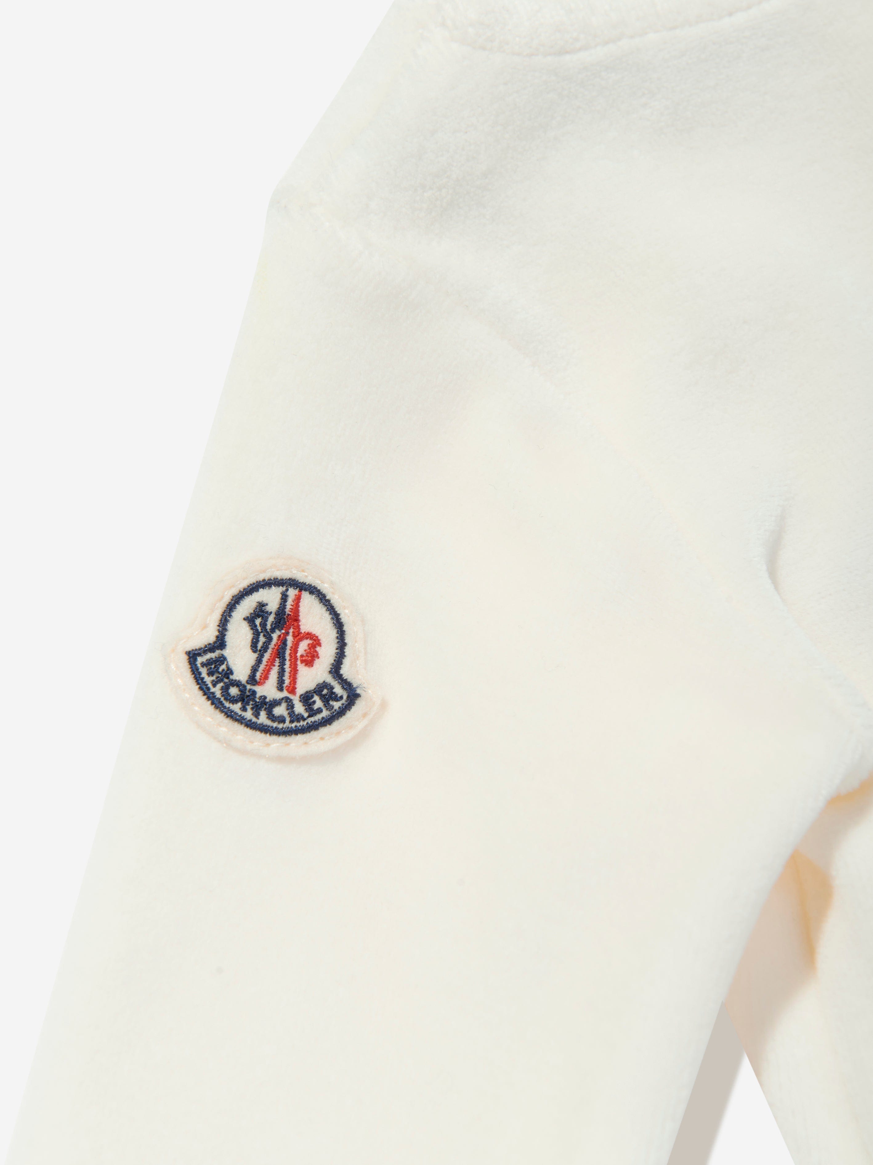 Moncler Enfant Baby Girls Logo Sweater Dress in Ivory