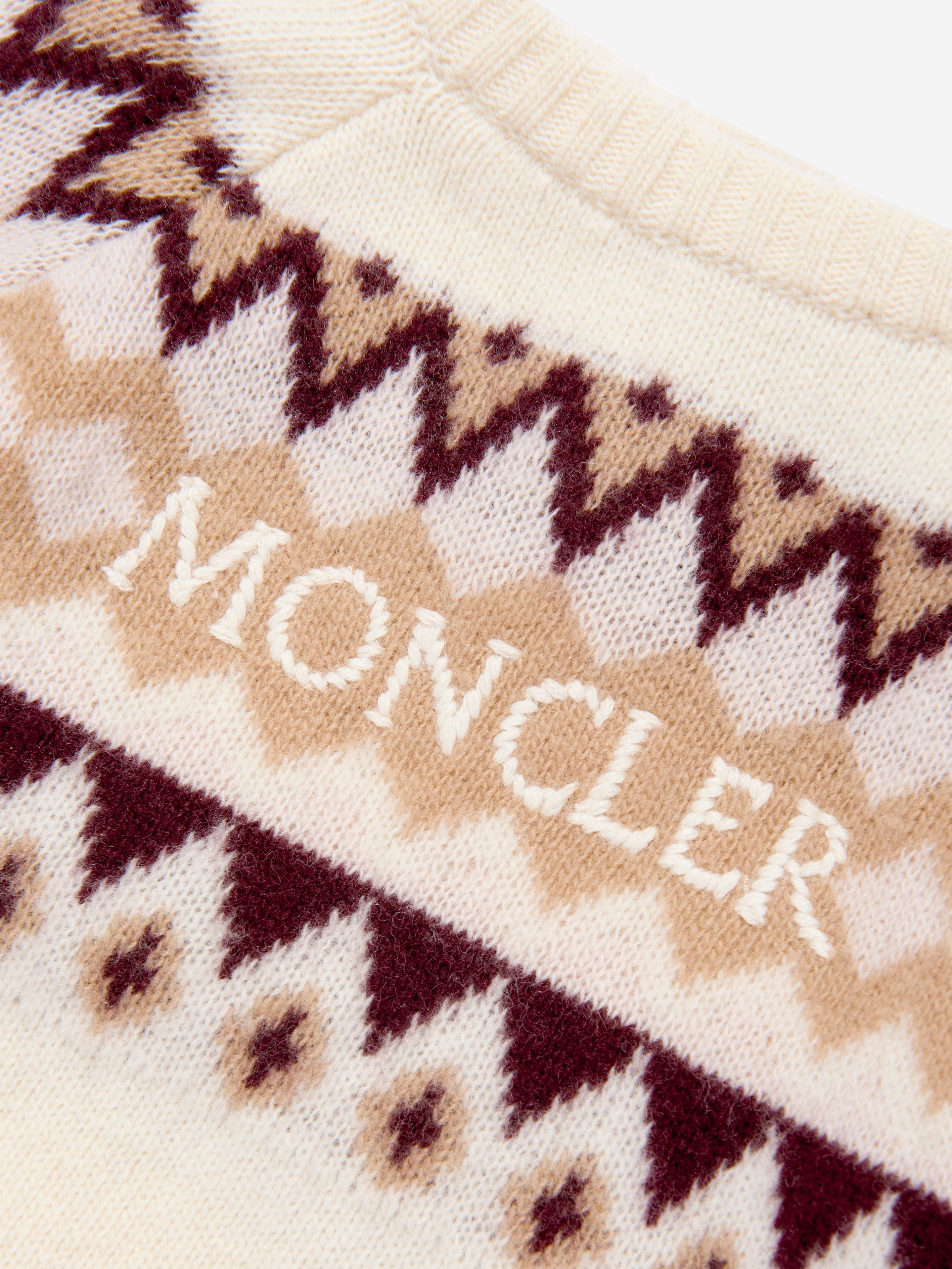 Moncler Enfant Baby Girls Wool Knitted Dress in Ivory