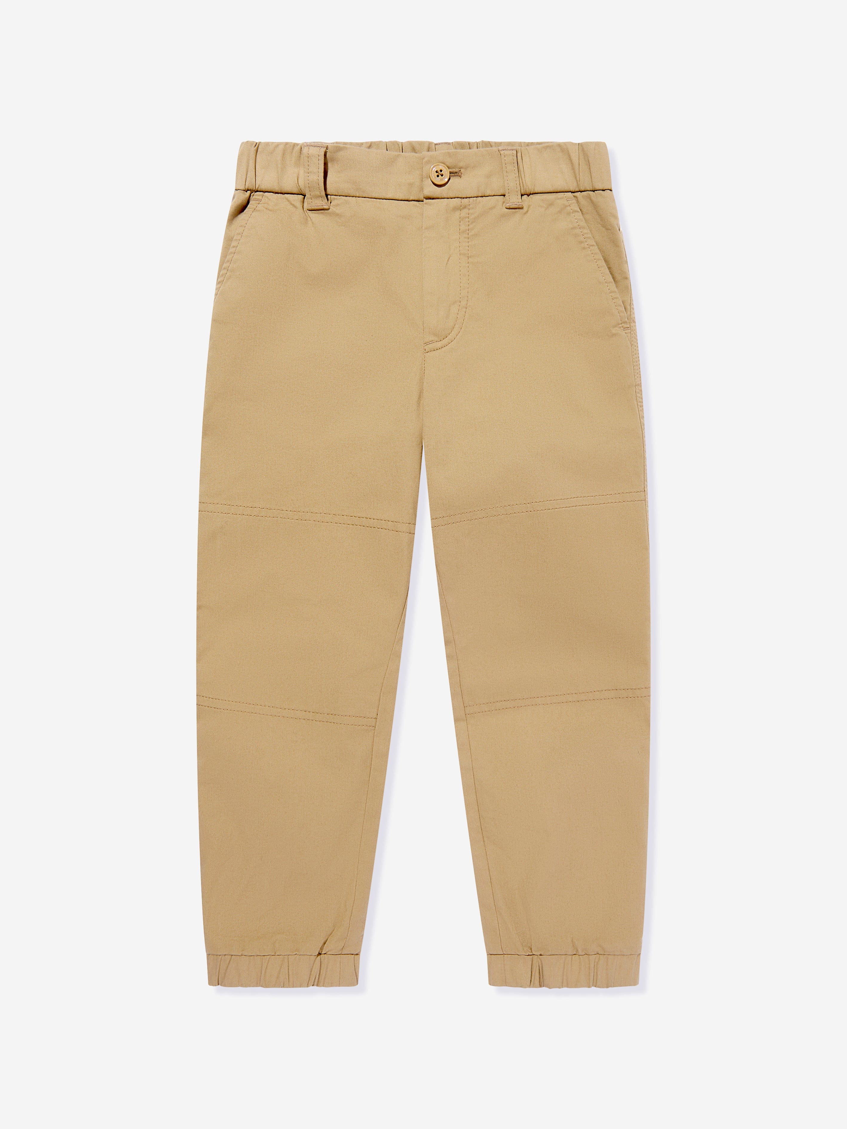 Moncler Enfant Boys Cotton Trousers in Beige