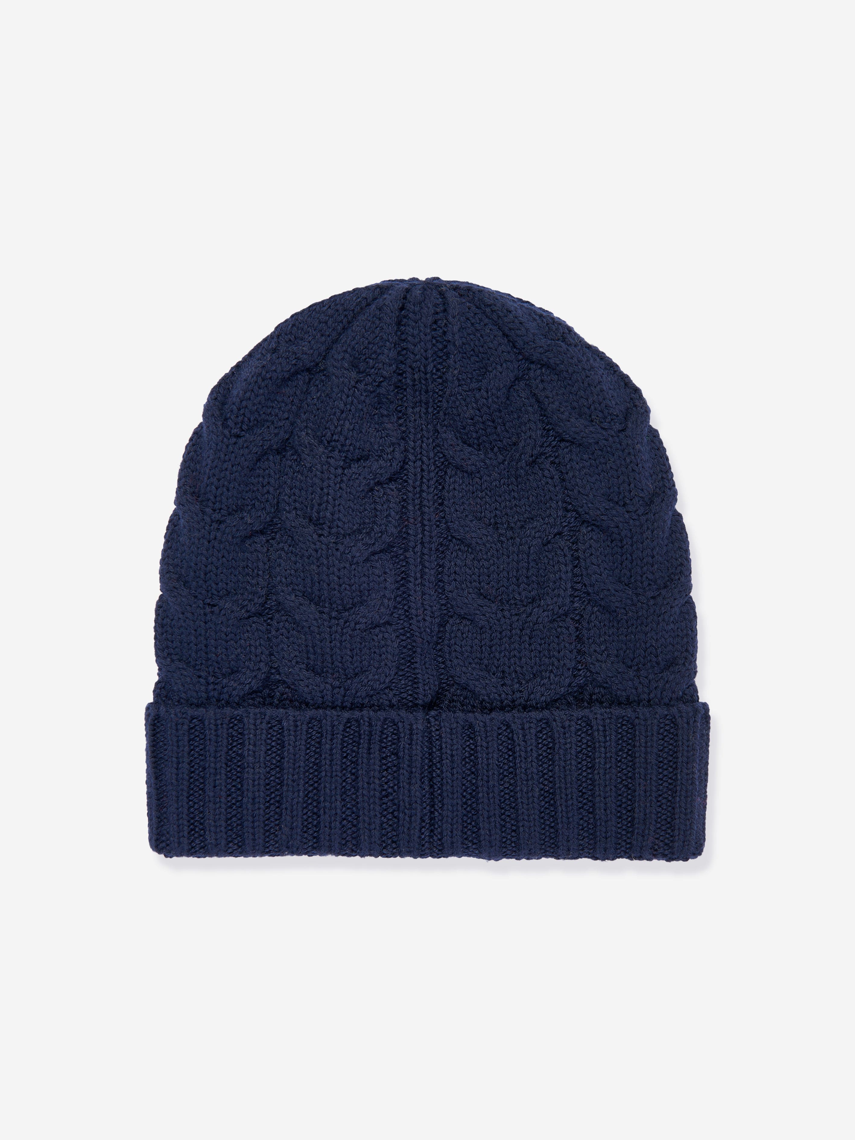 Moncler Enfant Boys Logo Beanie Hat in Navy