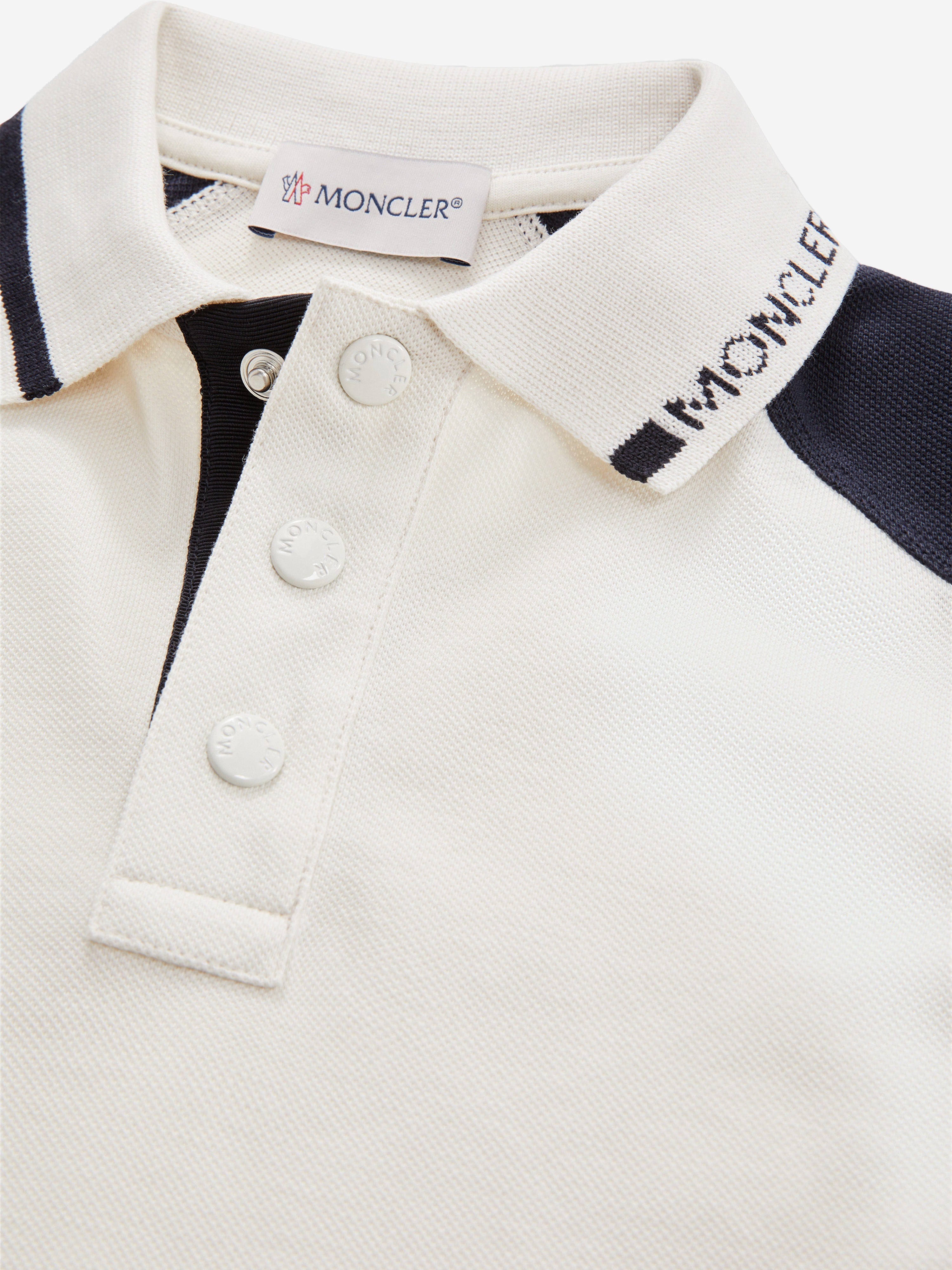 Boys Long Sleeve Polo Shirt in White