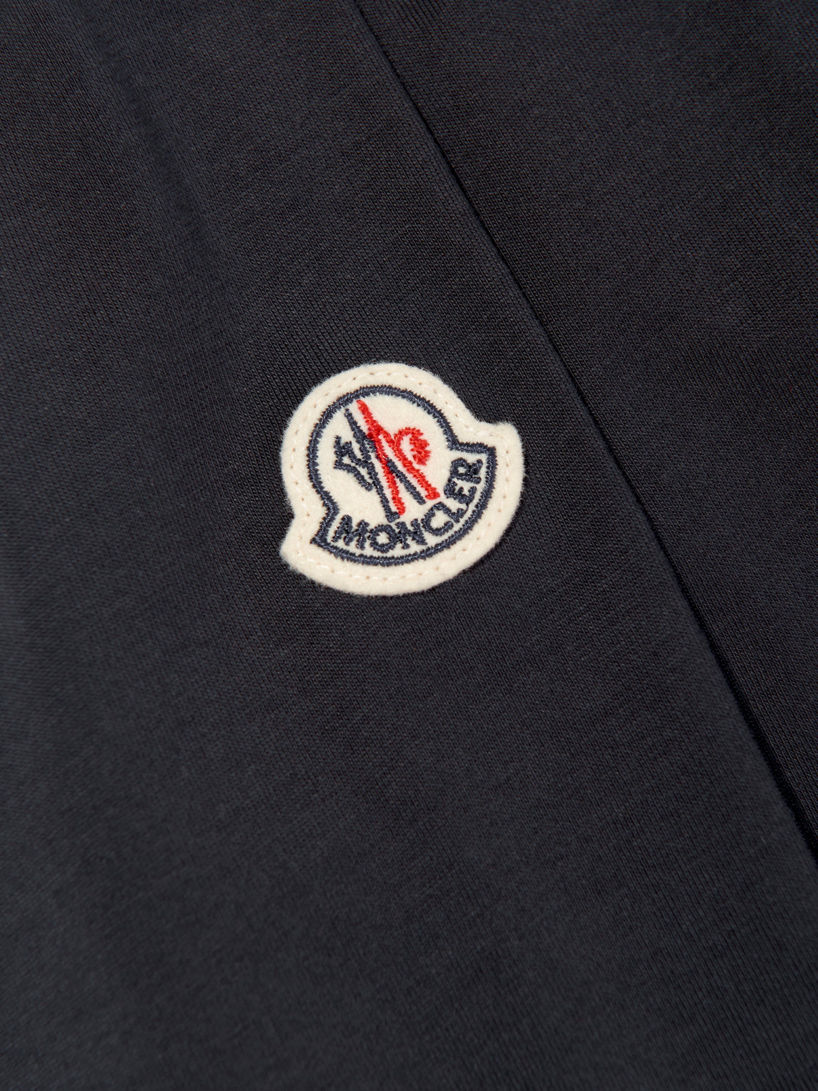 Moncler Enfant Boys Long Sleeve Logo T-Shirt in Navy