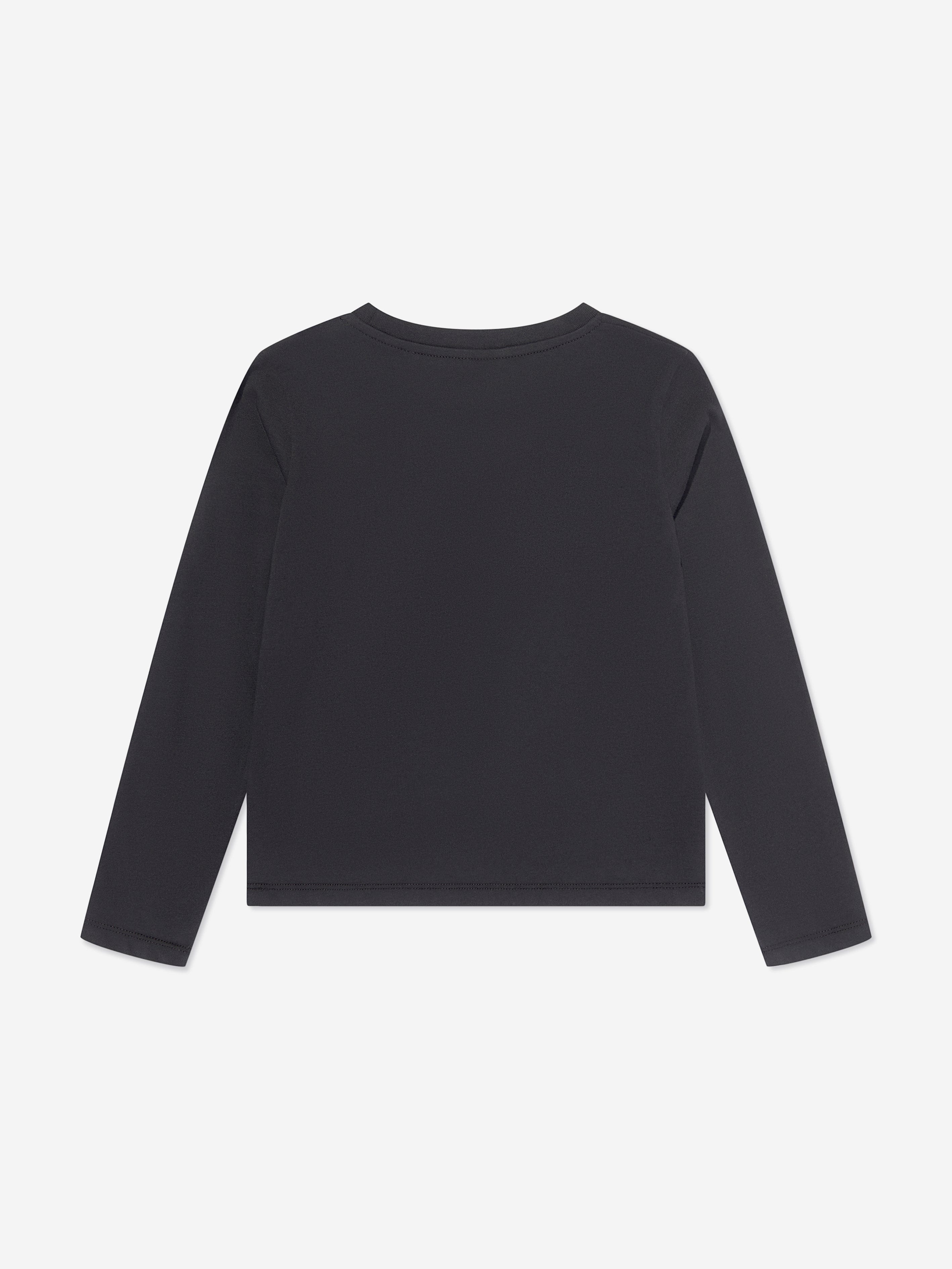 Moncler Enfant Girls Long Sleeve T-Shirt in Black