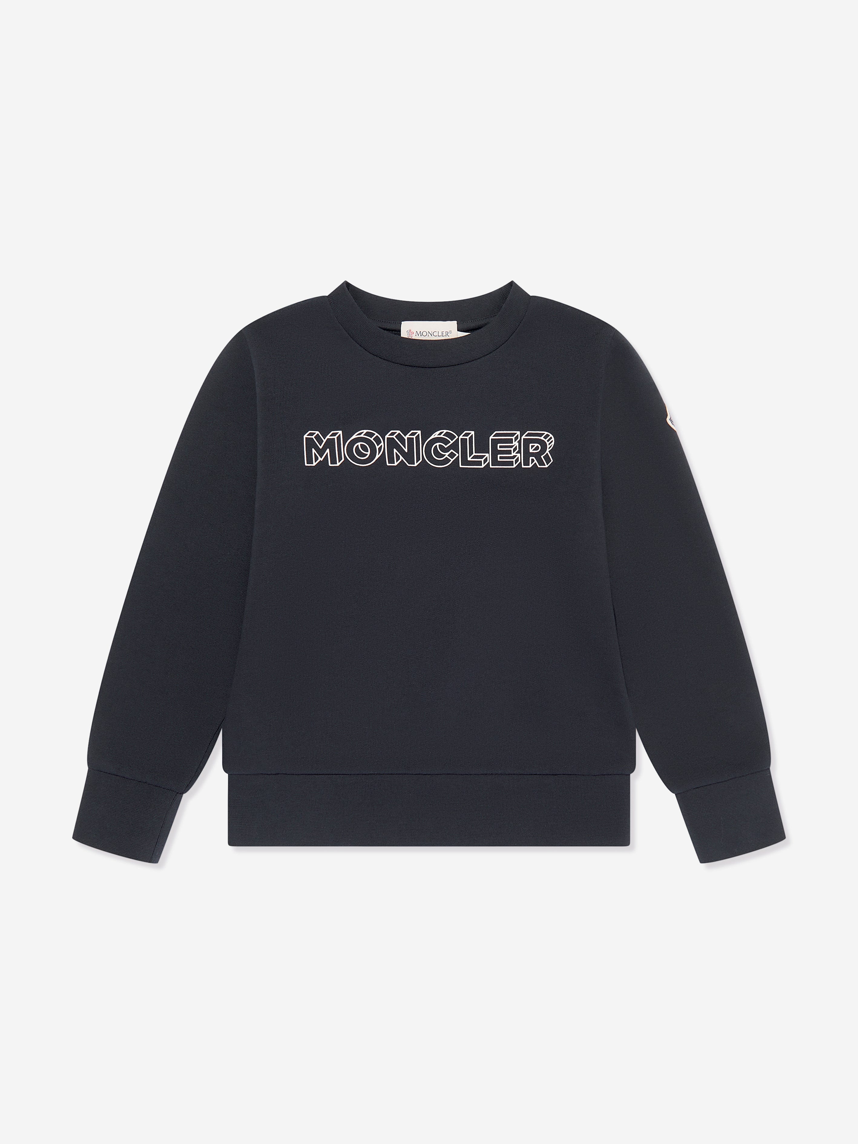 Moncler Enfant Boys Logo Sweatshirt in Navy