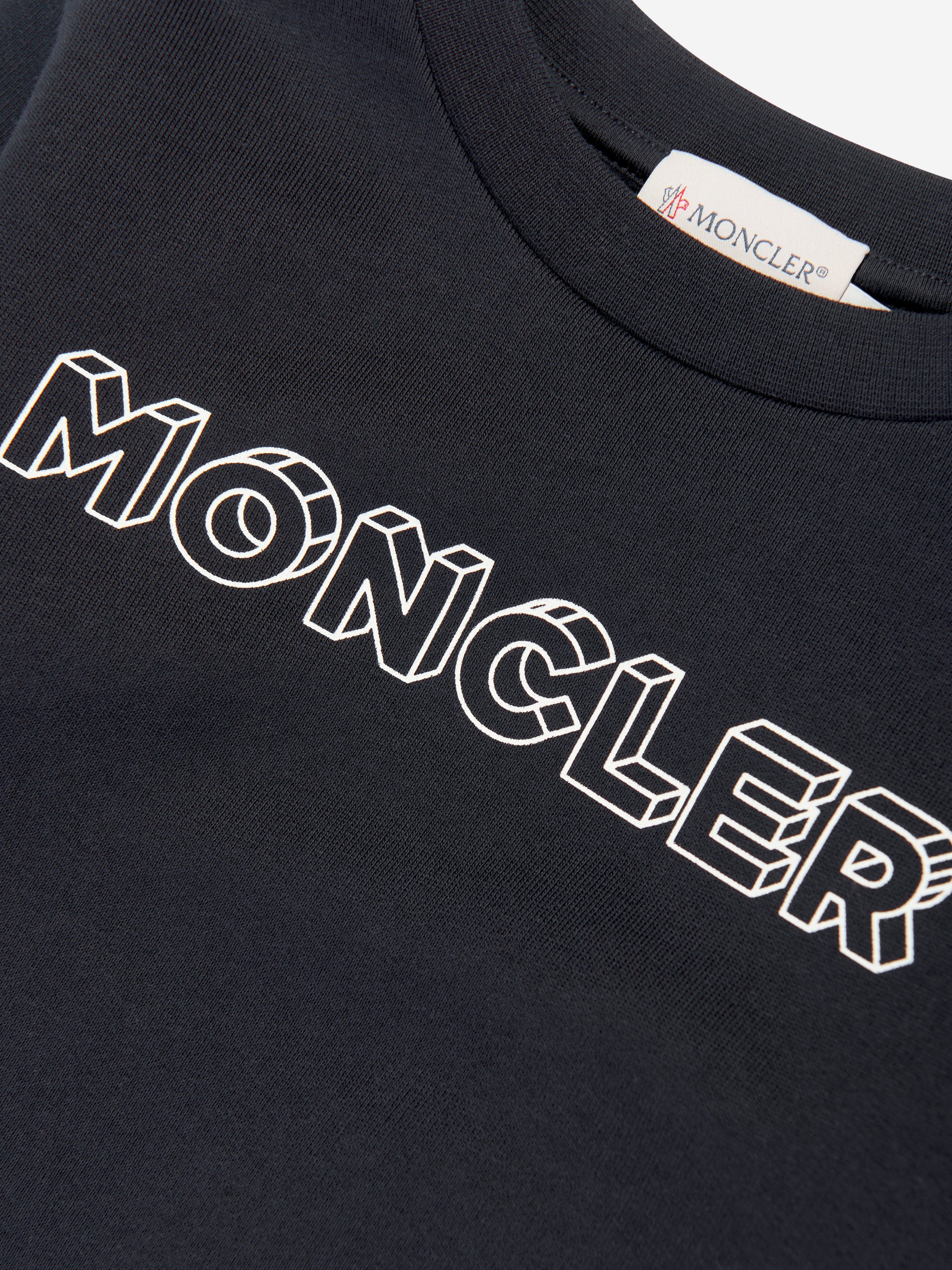 Moncler Enfant Boys Logo Sweatshirt in Navy