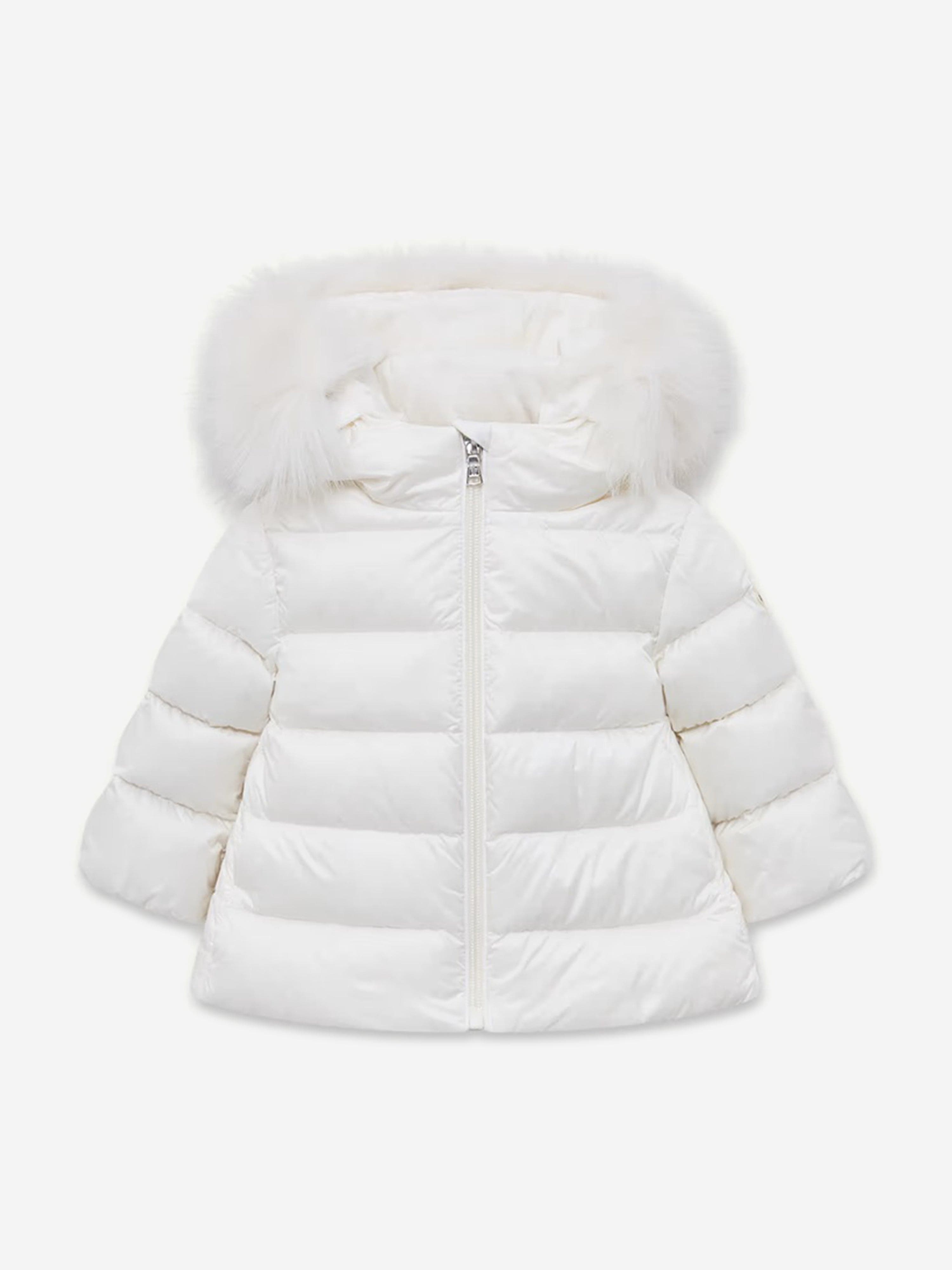 Moncler Enfant Baby Girls Down Padded Obie Jacket in Ivory