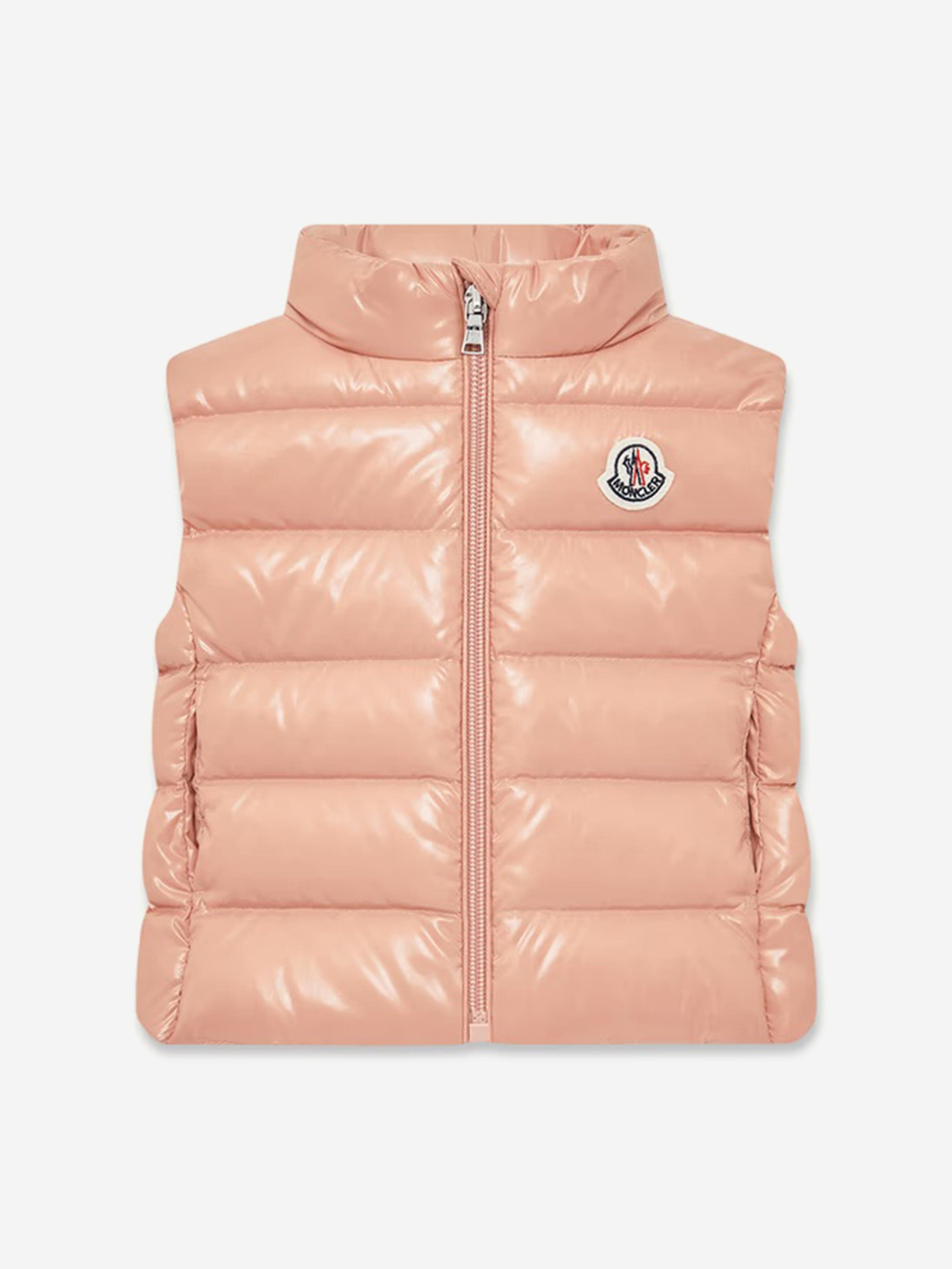Moncler Enfant Baby Girls Down Padded Ghany Gilet in Pink