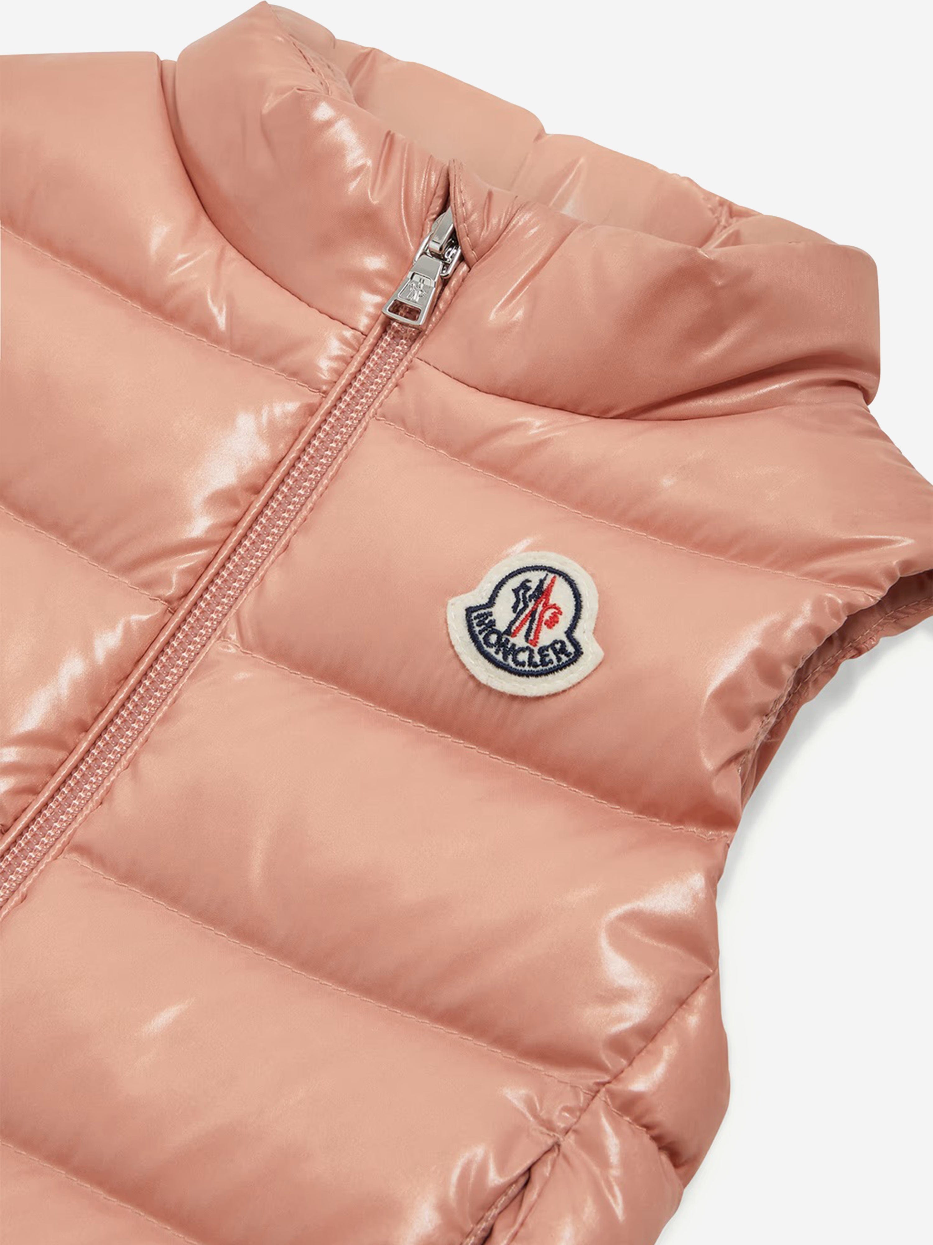 Moncler Enfant Baby Girls Down Padded Ghany Gilet in Pink