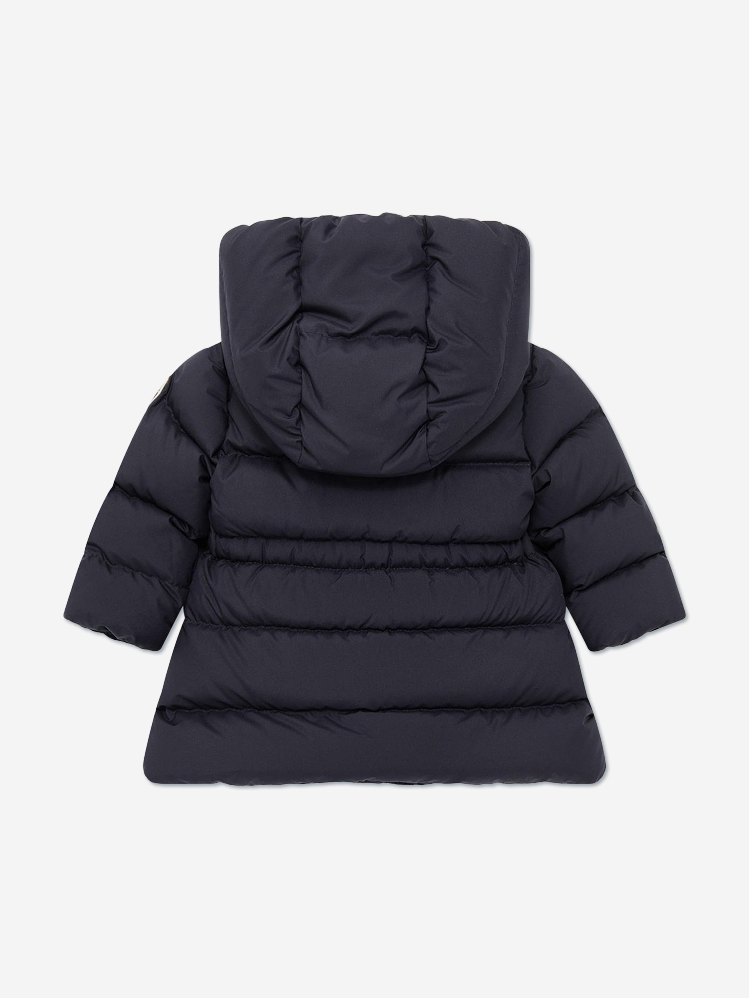 Moncler Enfant Baby Girls Down Padded Molan Long Parka in Navy