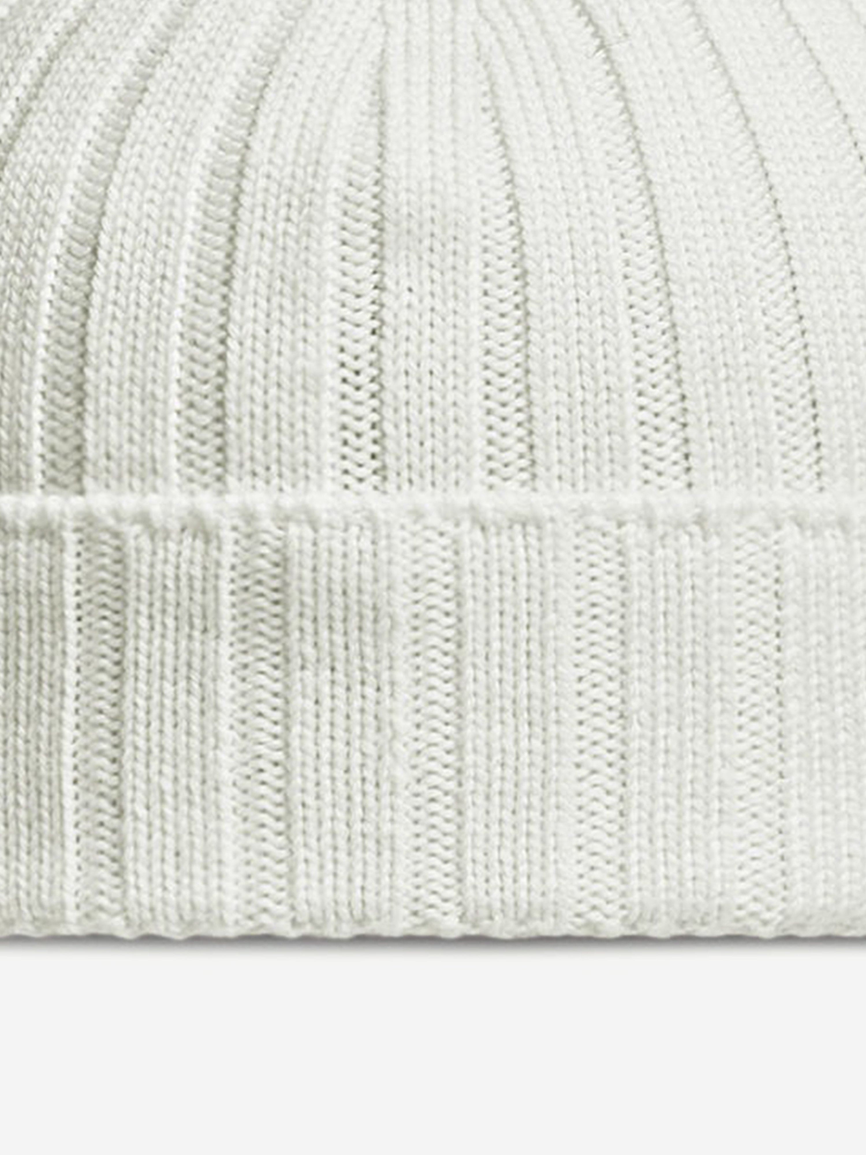 Moncler Enfant Baby Wool Beanie Hat in Ivory