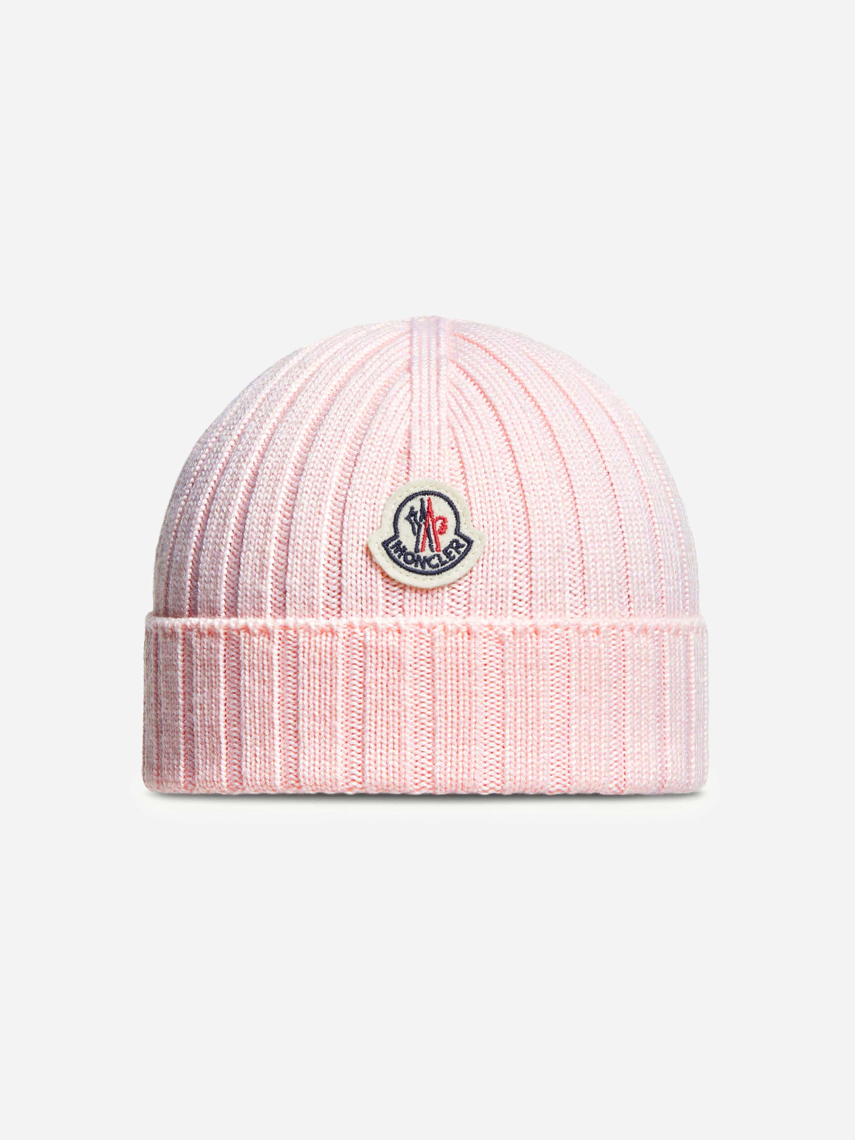Moncler Enfant Baby Girls Wool Beanie Hat in Pink