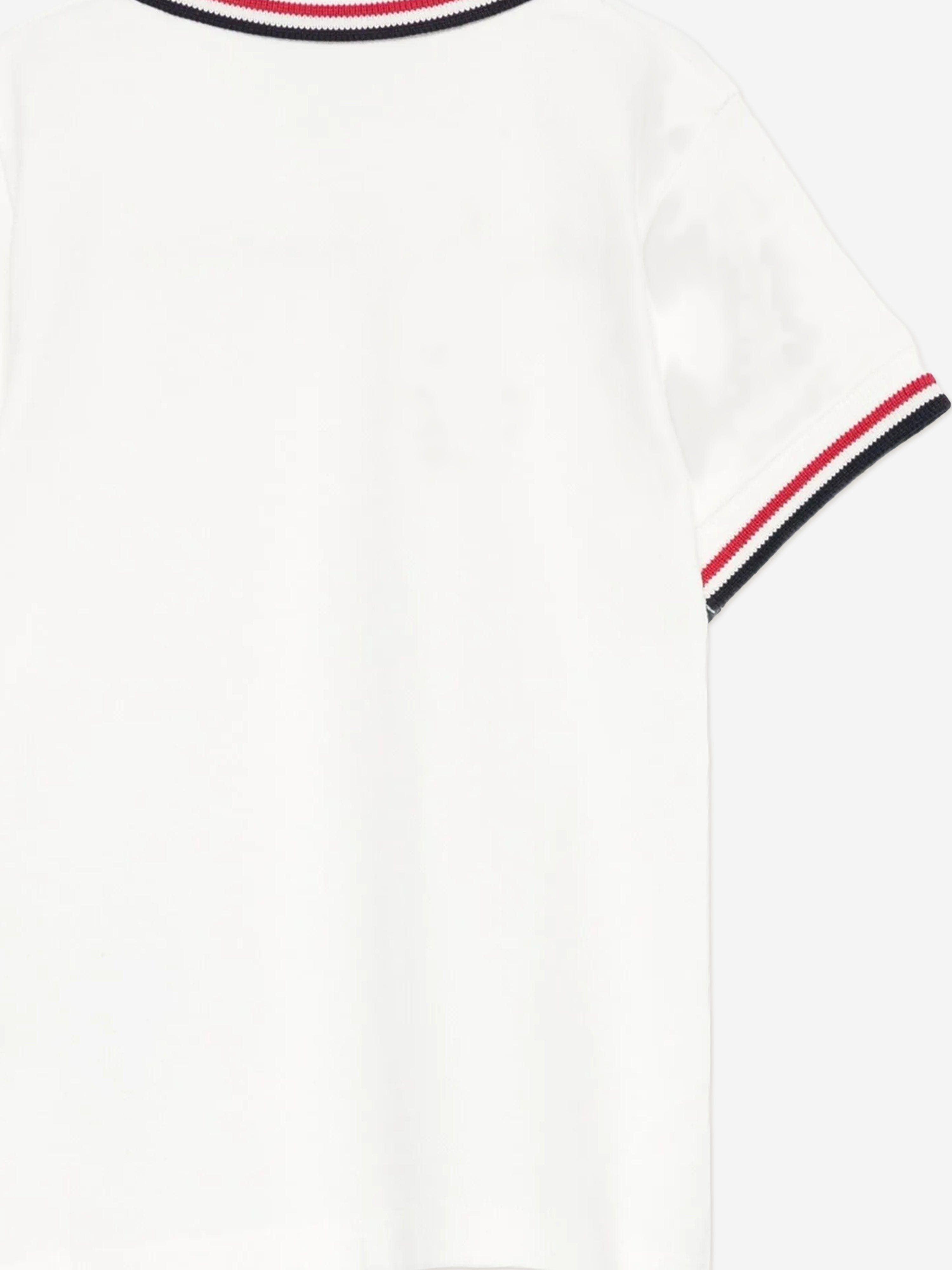 Moncler Enfant Baby Boys Logo Polo Shirt in Ivory
