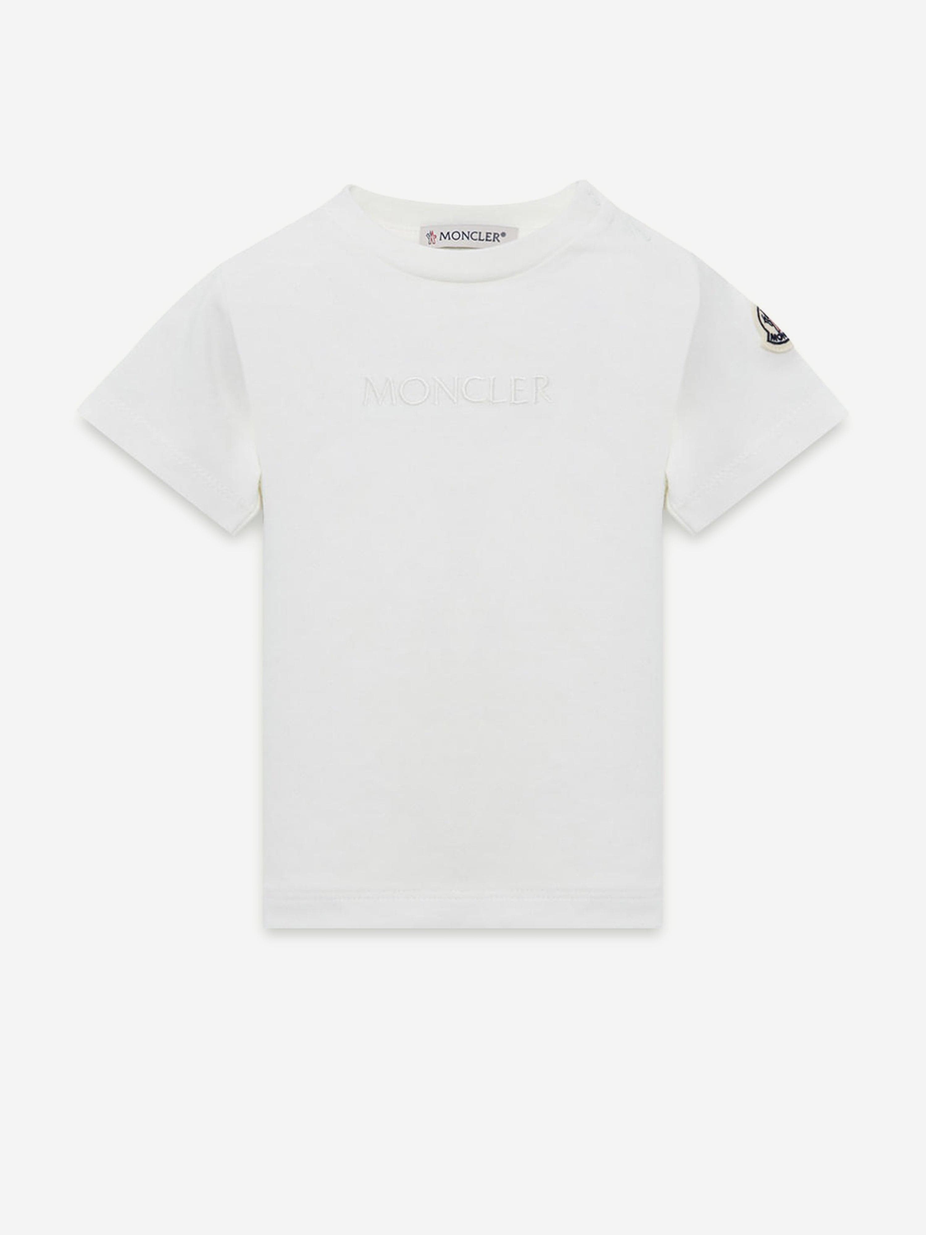 Moncler Enfant Baby Girls Logo T-Shirt in Ivory