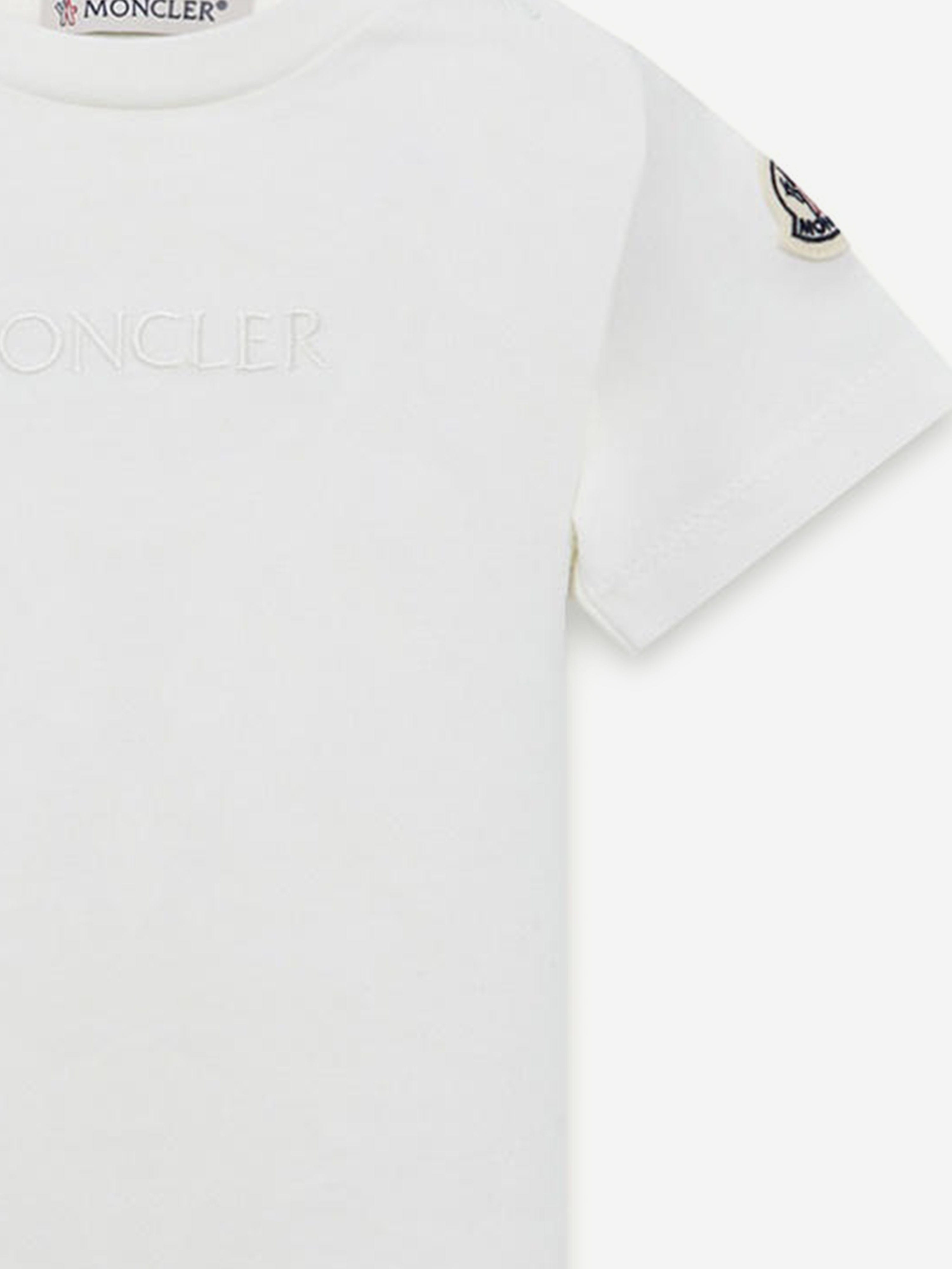 Moncler Enfant Baby Girls Logo T-Shirt in Ivory