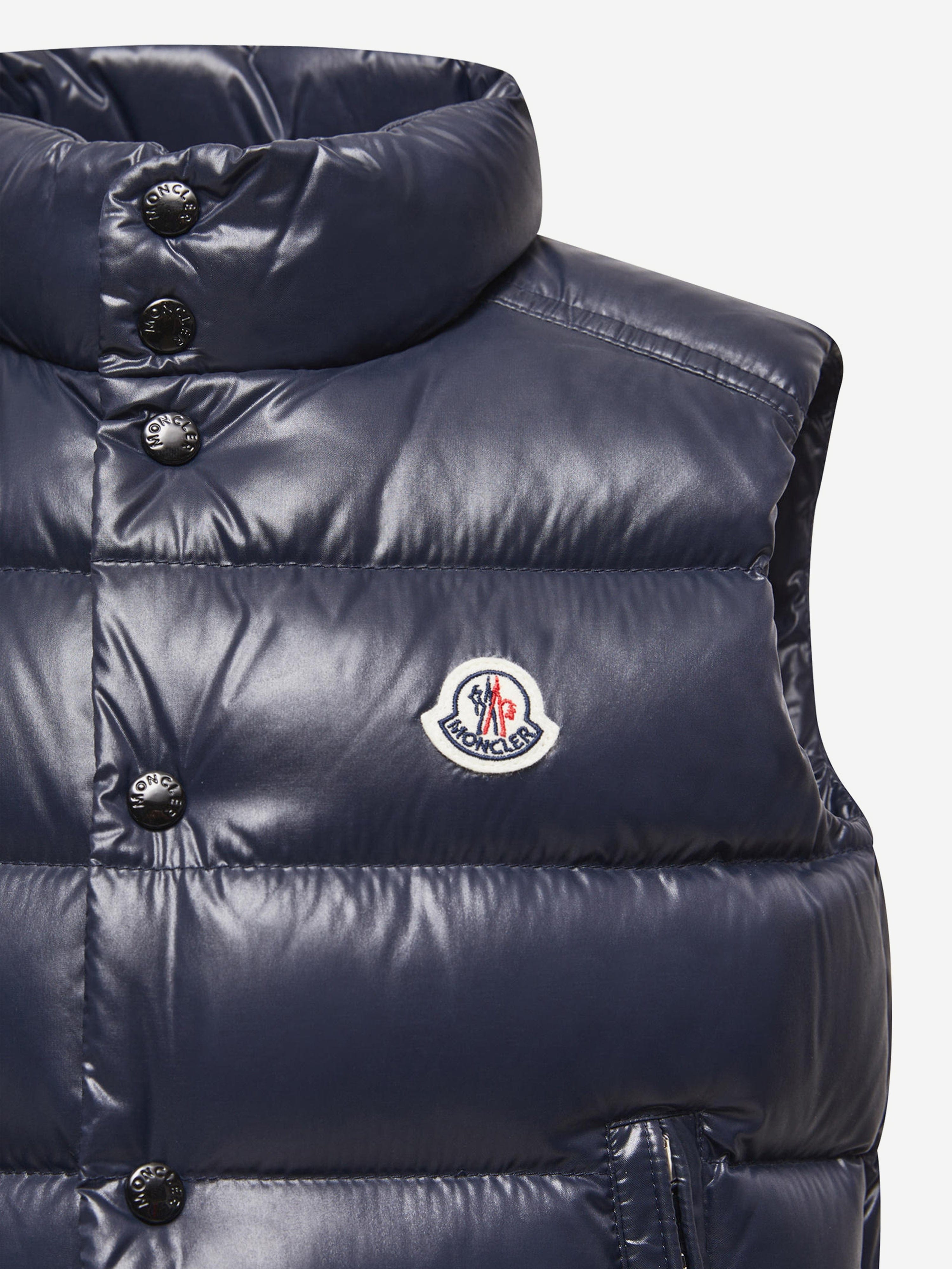 Moncler Enfant Kids Down Padded Tib Gilet in Navy