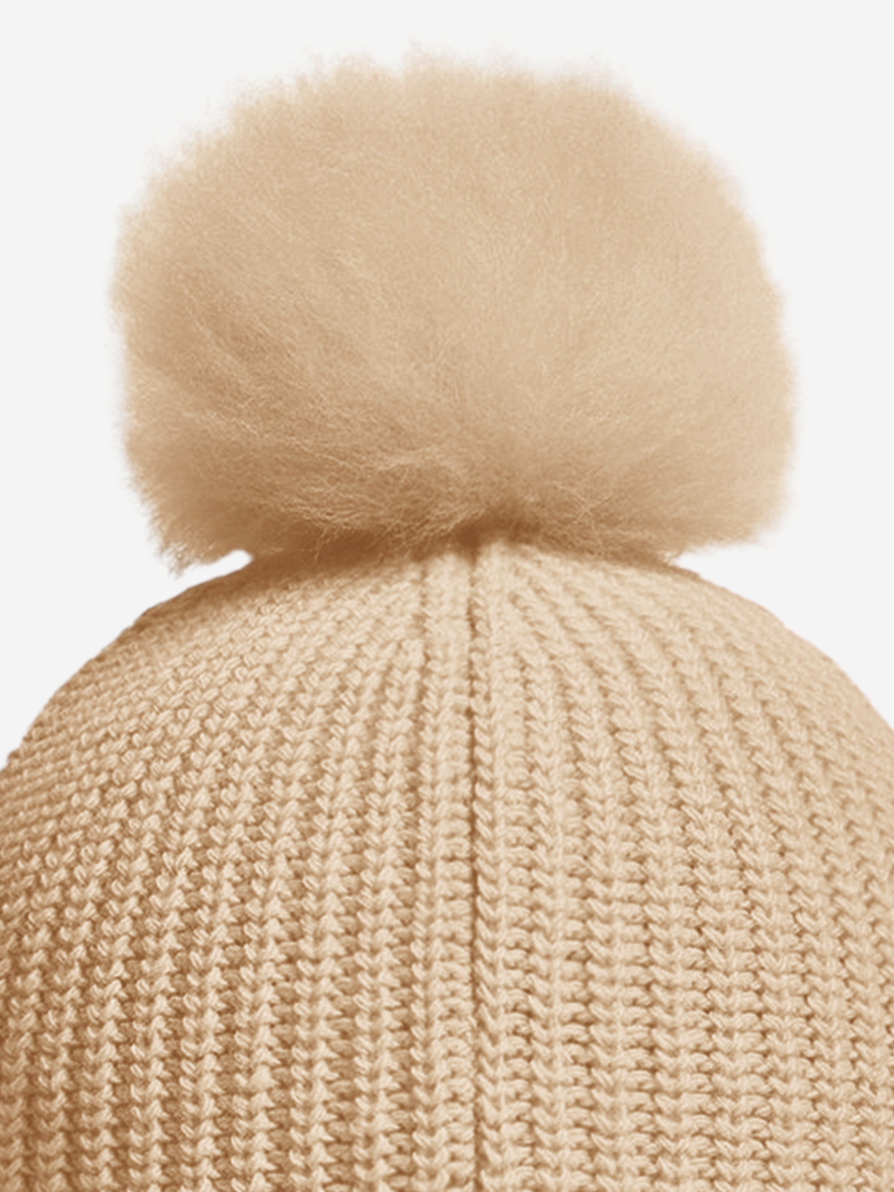 Moncler Enfant Girls Knitted Pom Pom Hat in Pink