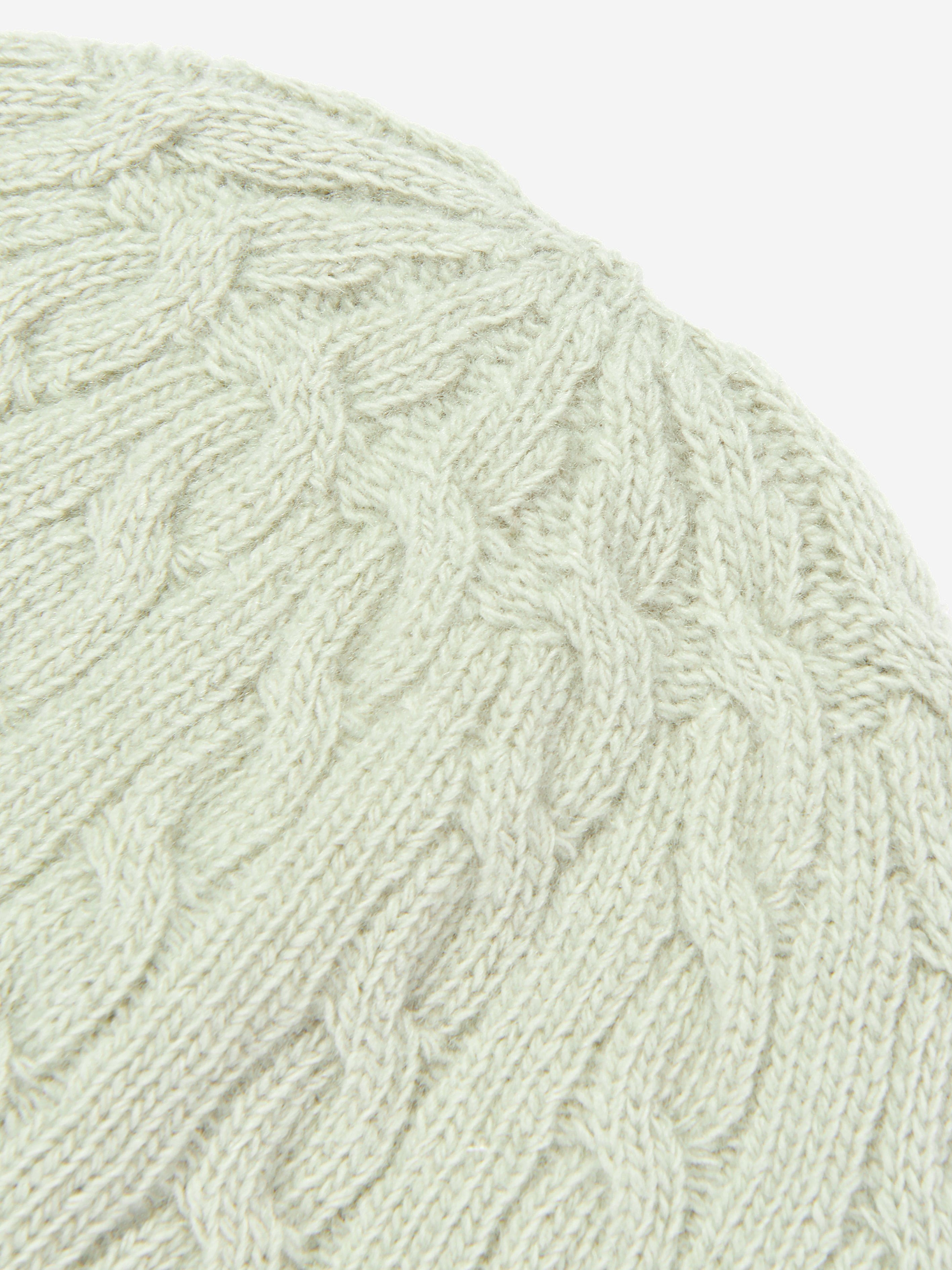 Moncler Enfant Girls Knitted Beanie Hat in Green