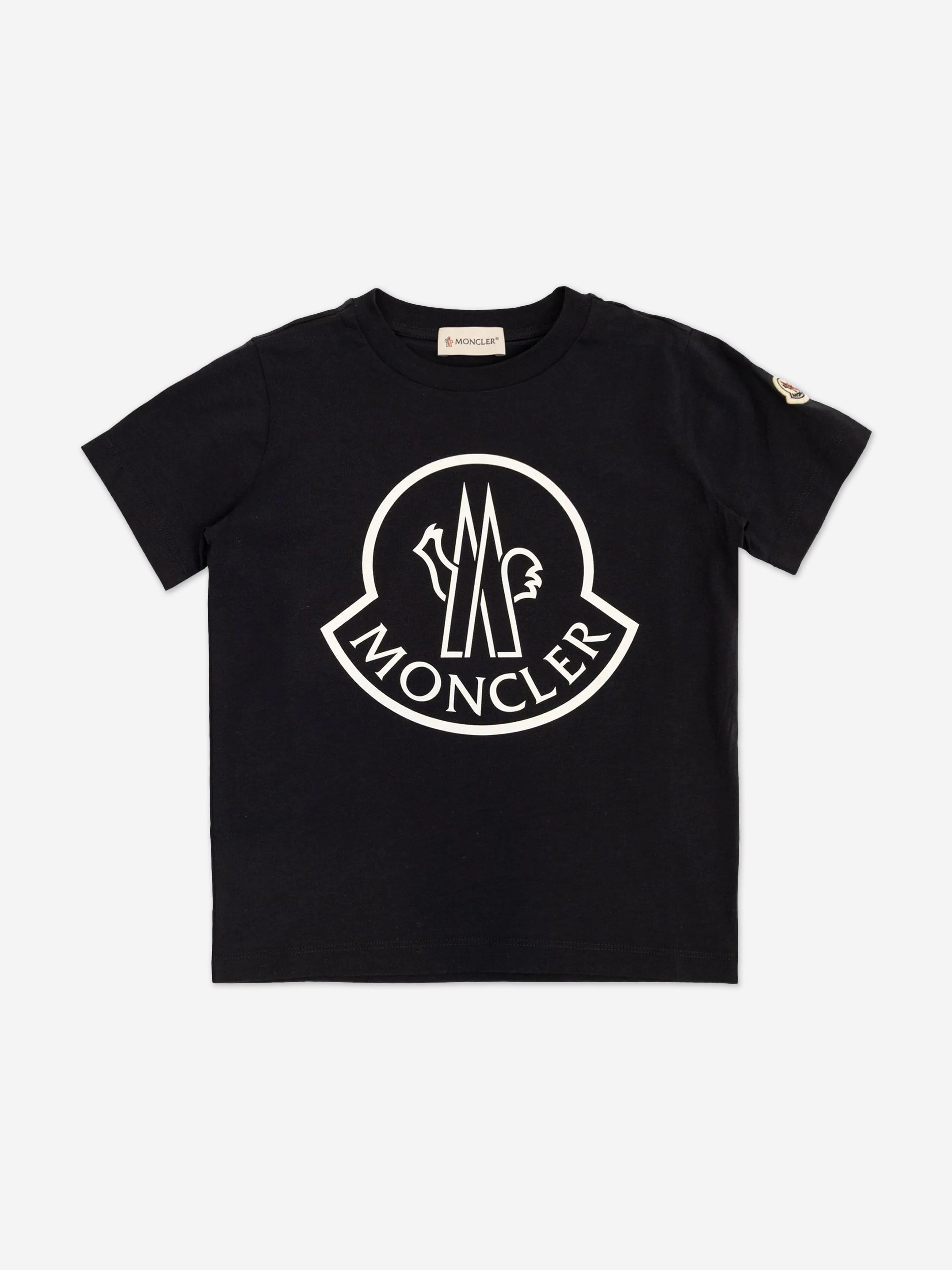 Moncler Enfant Boys Logo T-Shirt in Navy