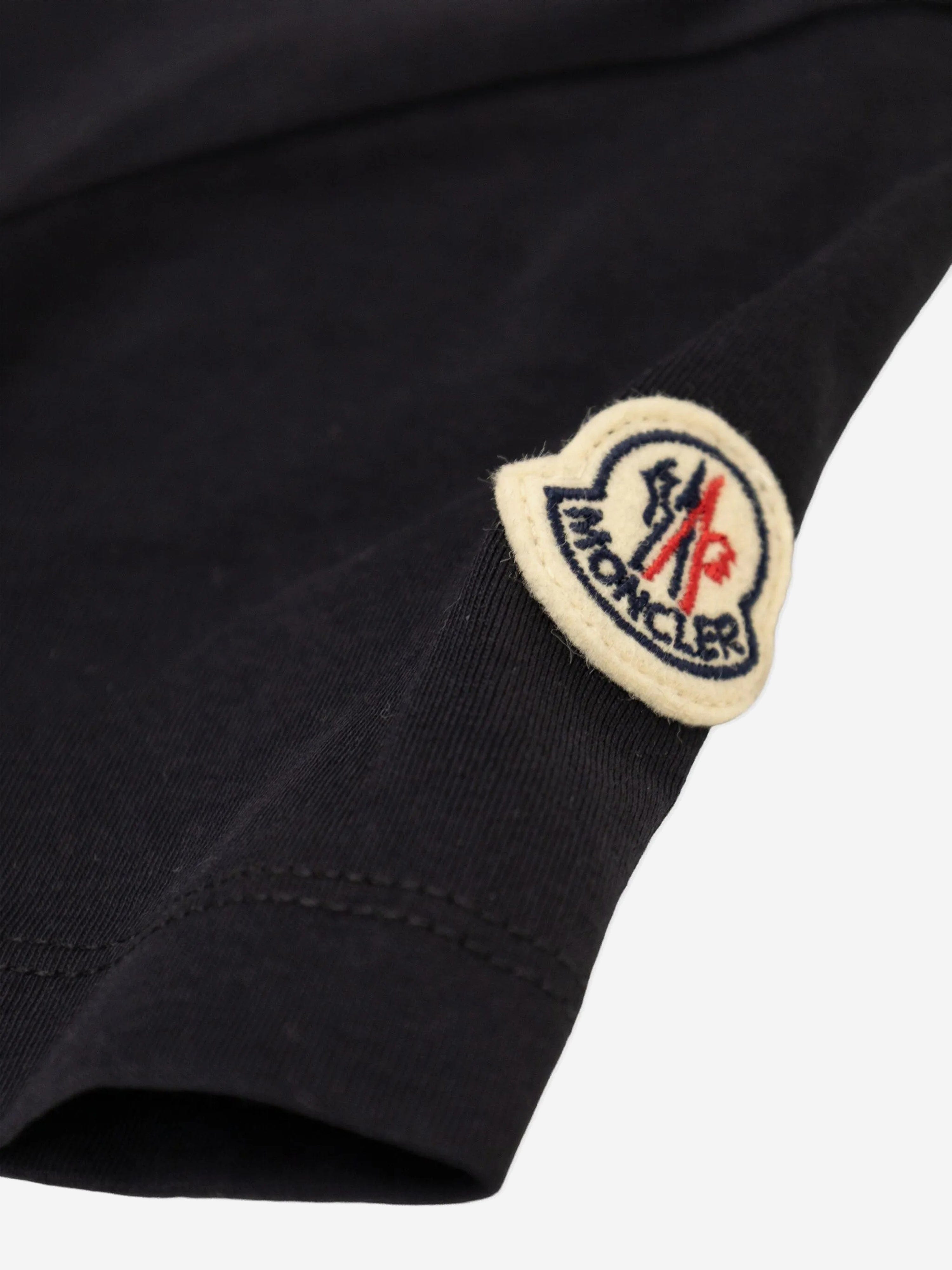 Moncler Enfant Boys Logo T-Shirt in Navy