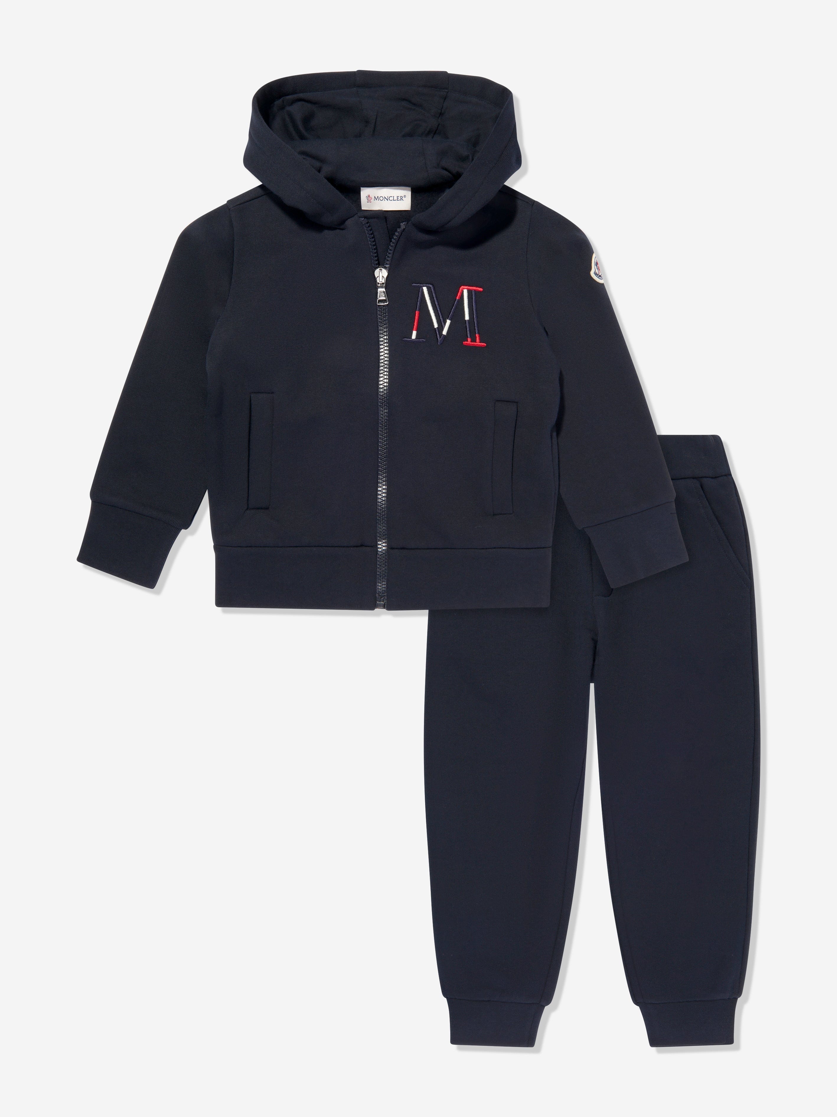 Moncler Enfant Boys Logo Tracksuit in Navy