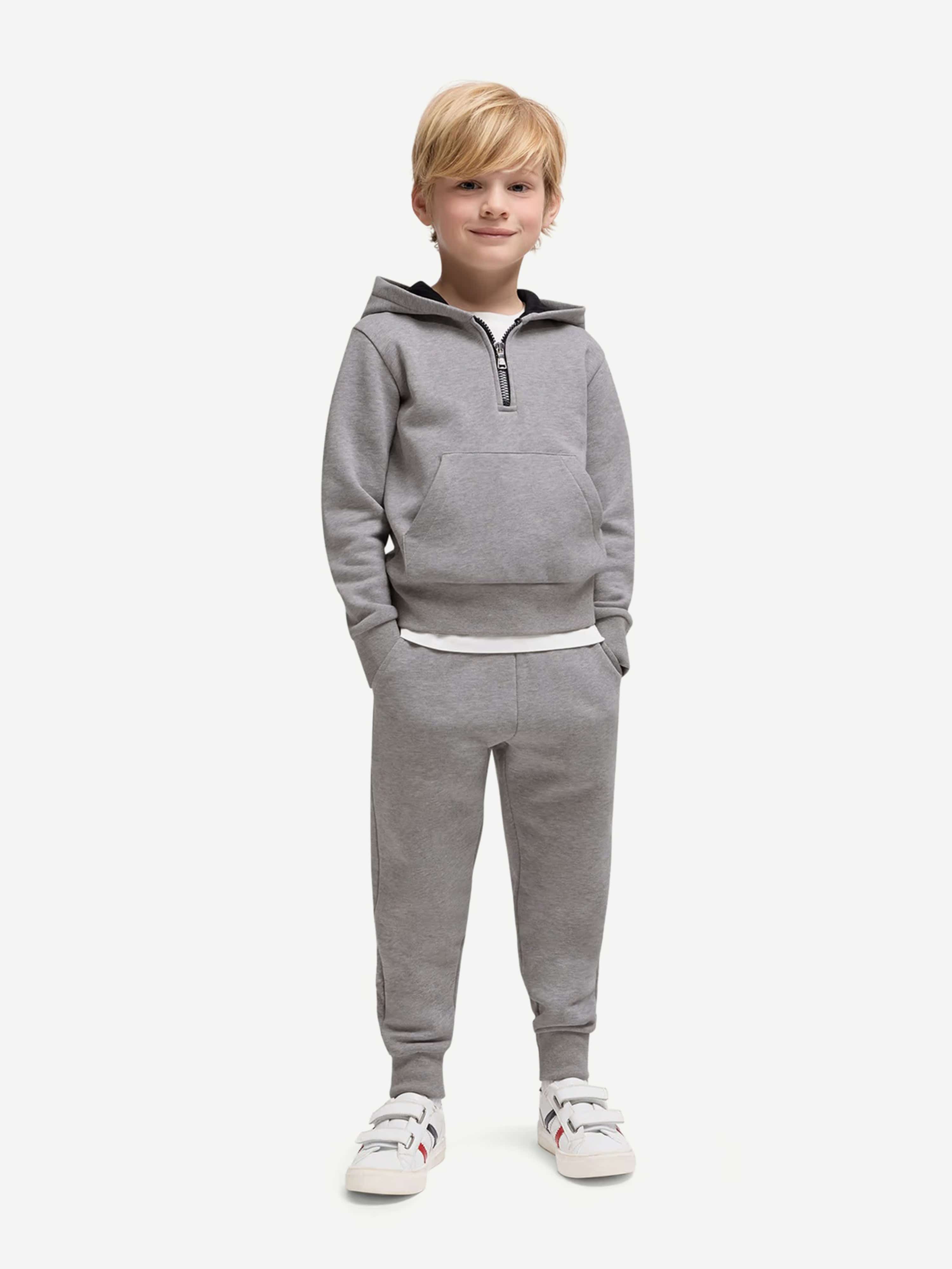 Moncler Enfant Boys Fleece Tracksuit in Grey