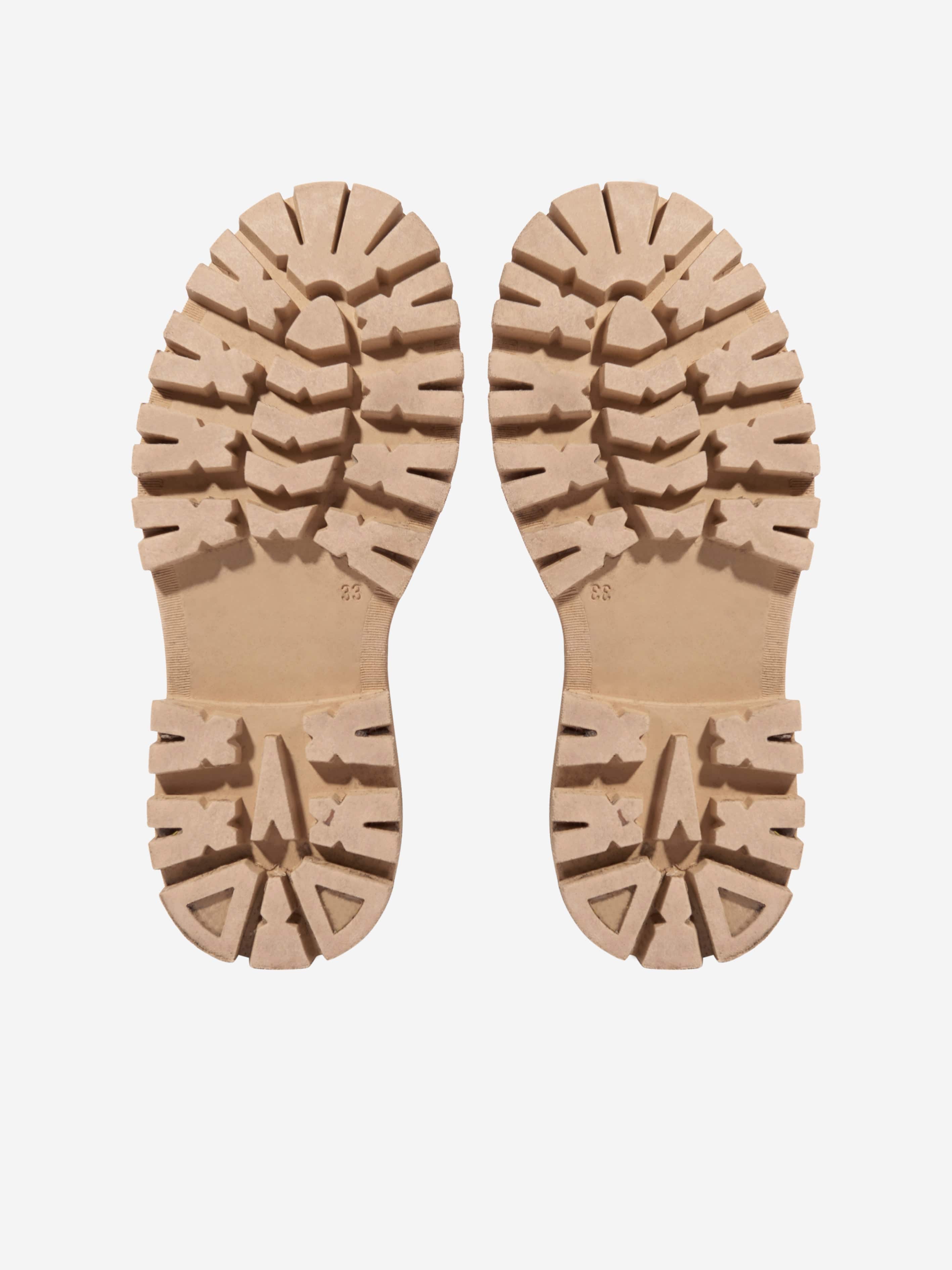 Moncler Enfant Kids Petit Aurea Mid Ankle Boots in Beige