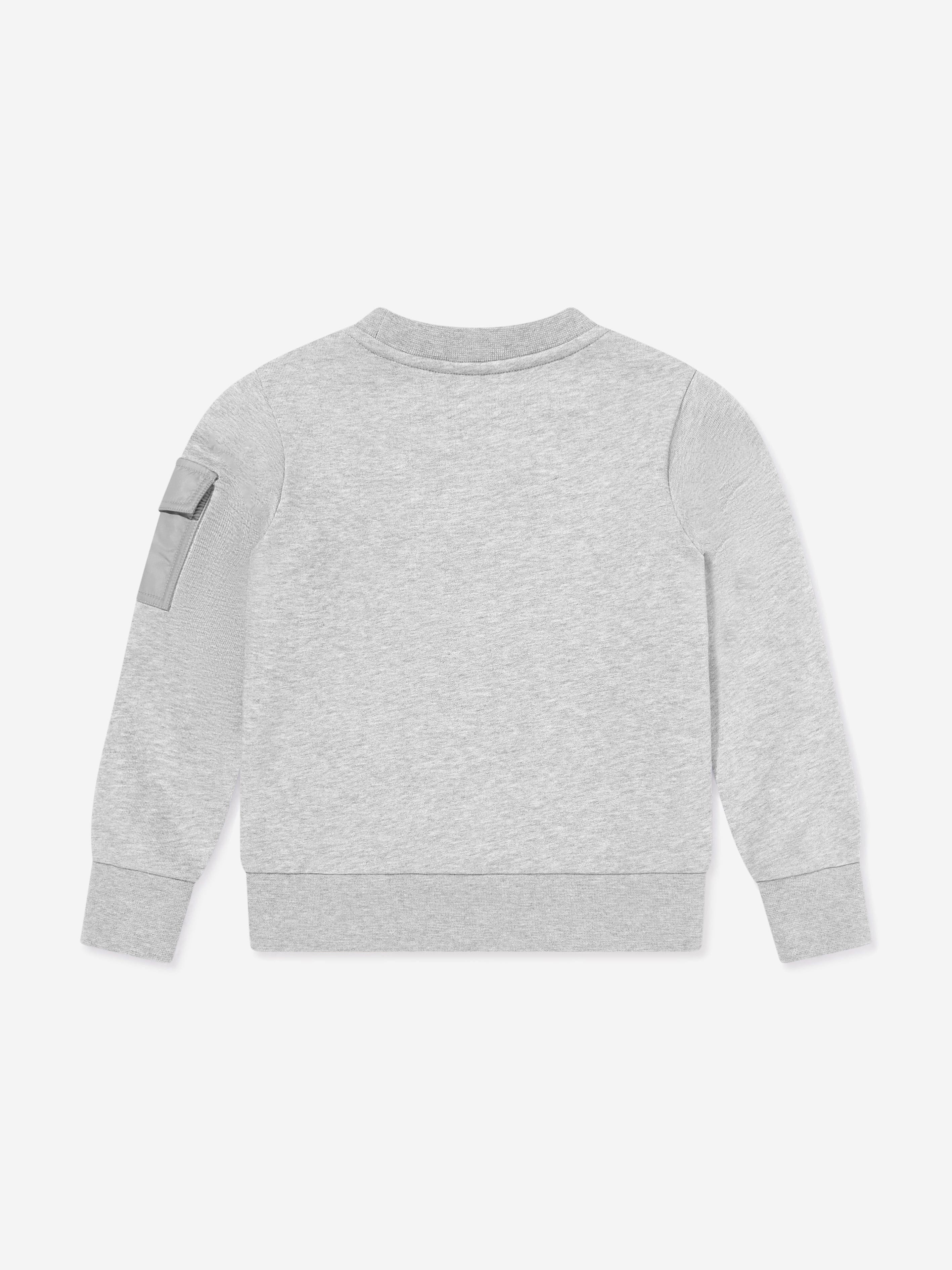 Moncler Enfant Boys Logo Sweatshirt in Grey