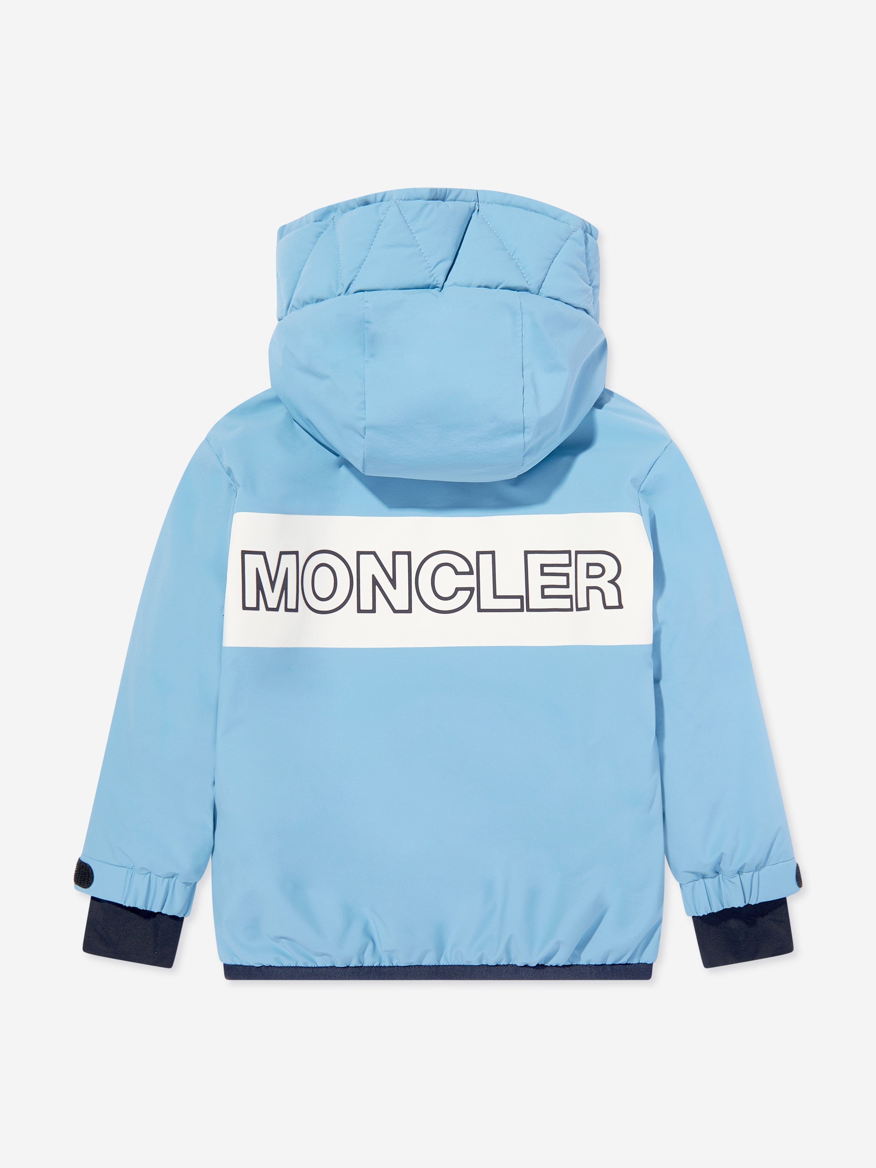 Moncler Enfant Kids Grenoble Brech Down Padded Jacket in Blue