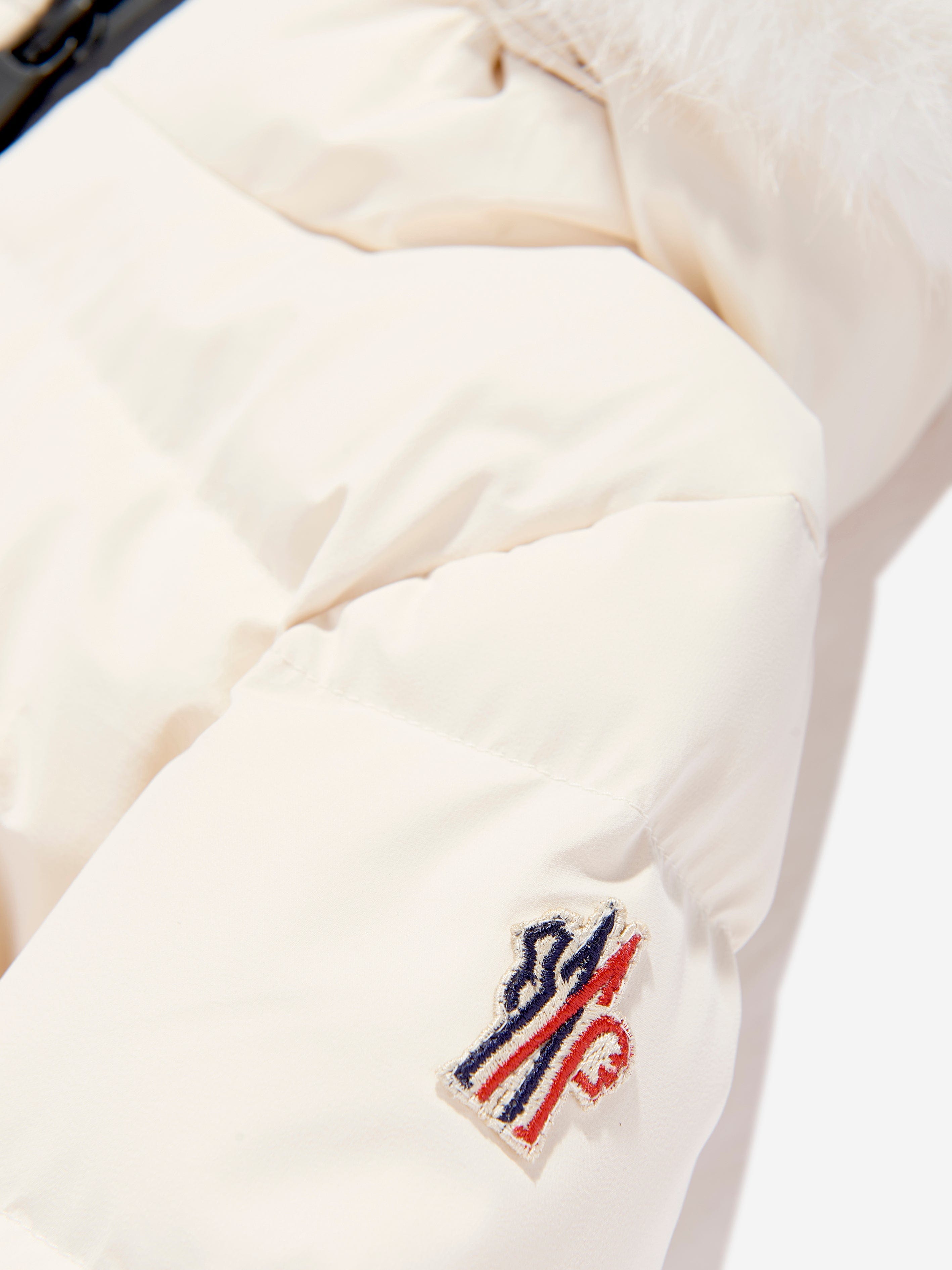 Moncler Enfant Girls Grenoble New Guyane Down Jacket in Ivory