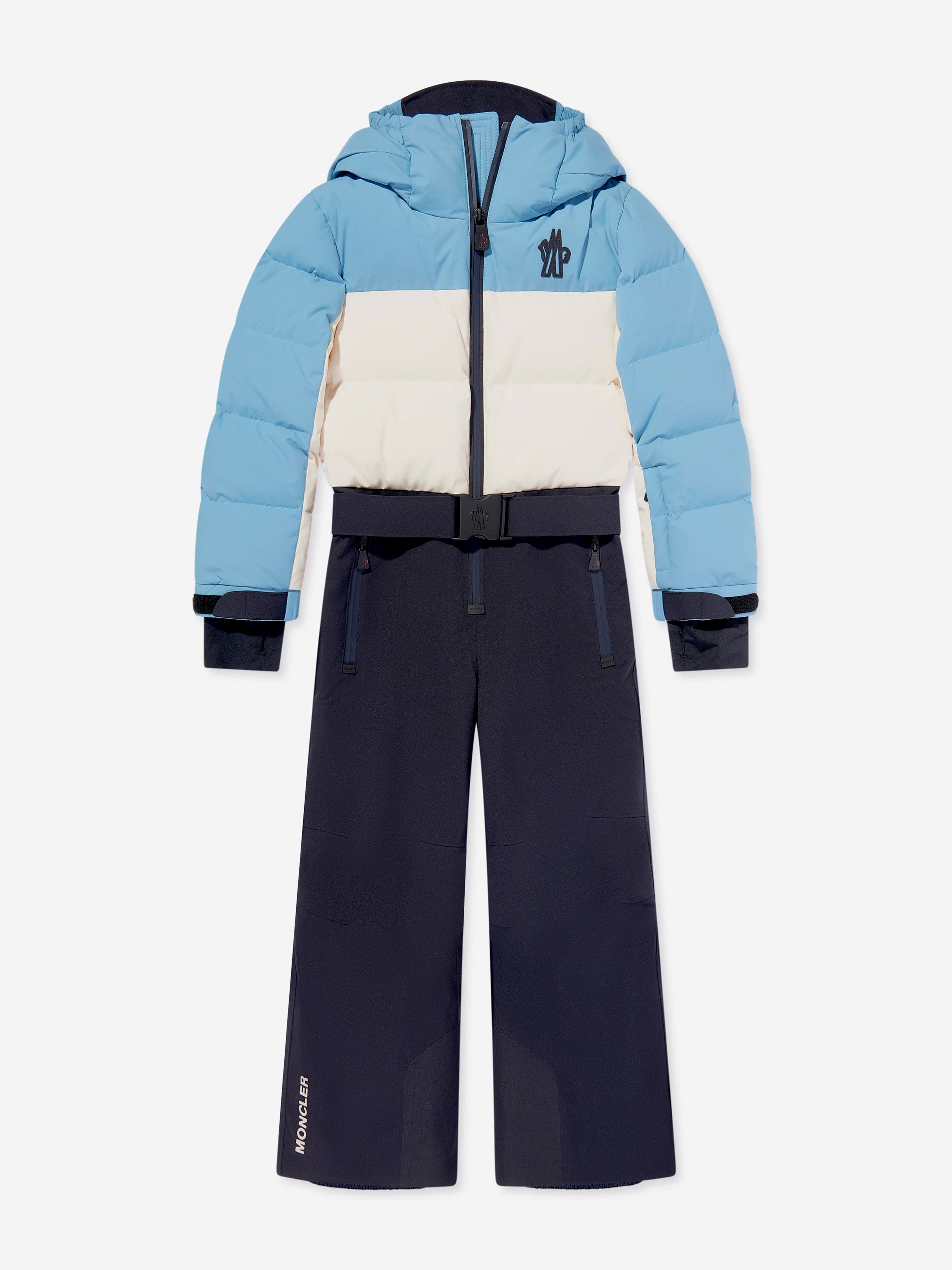 Moncler Enfant Kids Grenoble Down Padded Ski Suit in Blue
