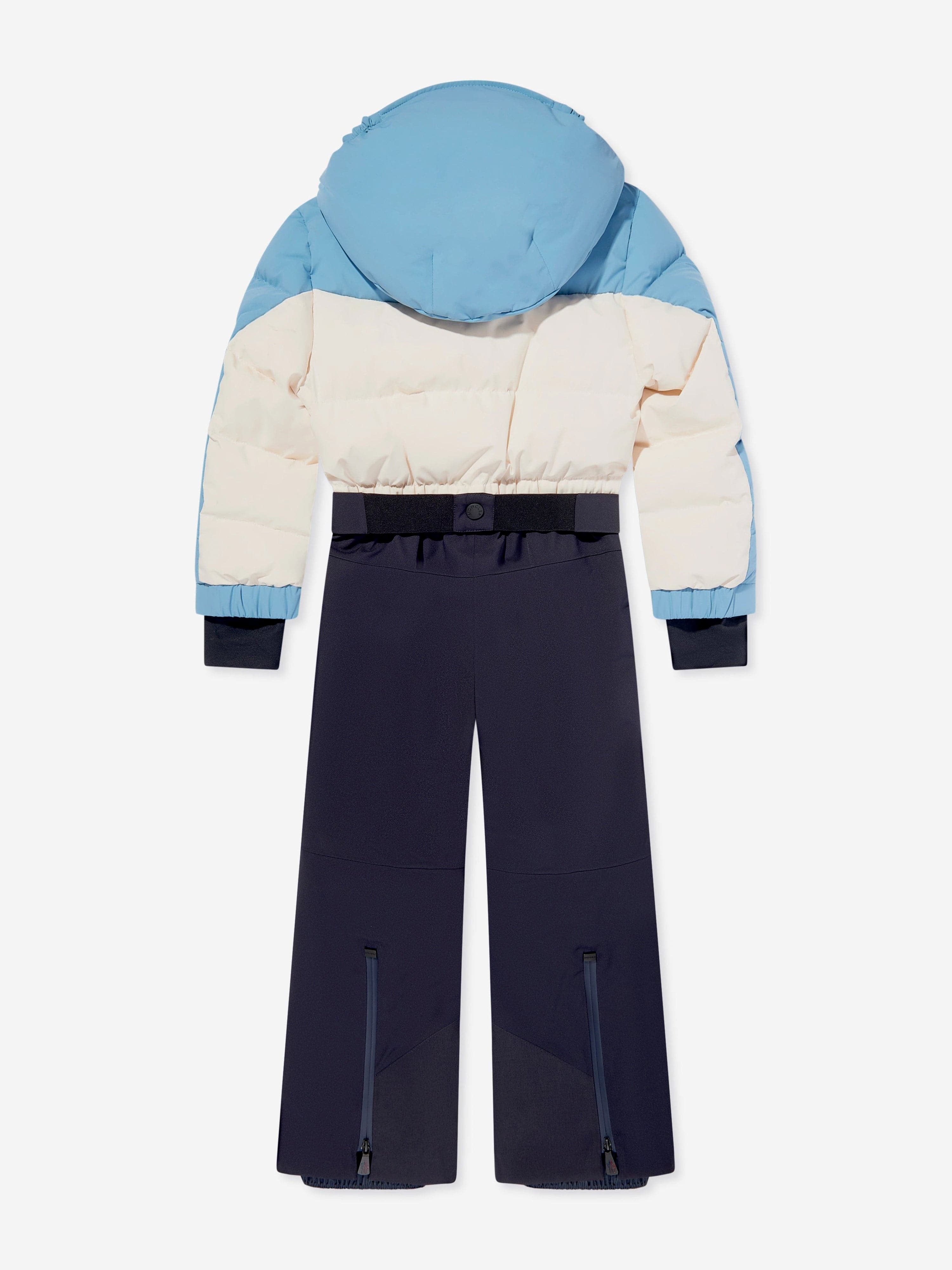 Moncler Enfant Kids Grenoble Down Padded Ski Suit in Blue