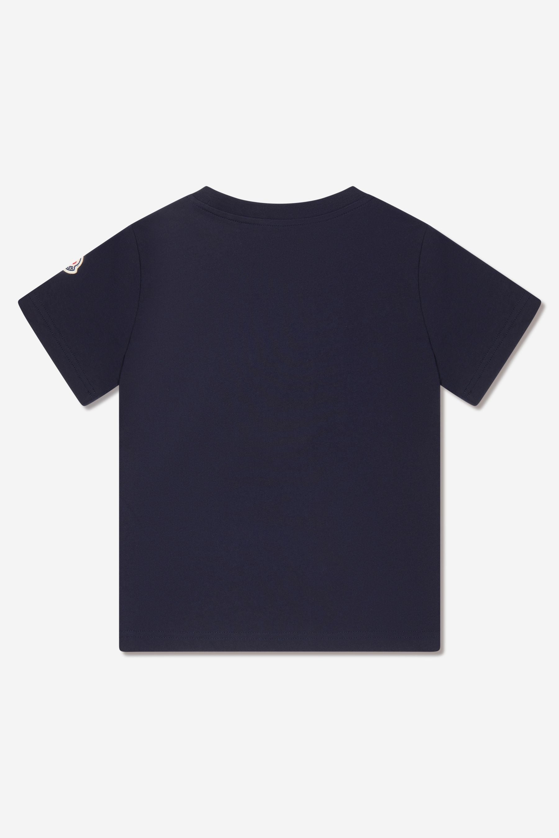 Moncler Enfant Boys Logo T-Shirt in Navy