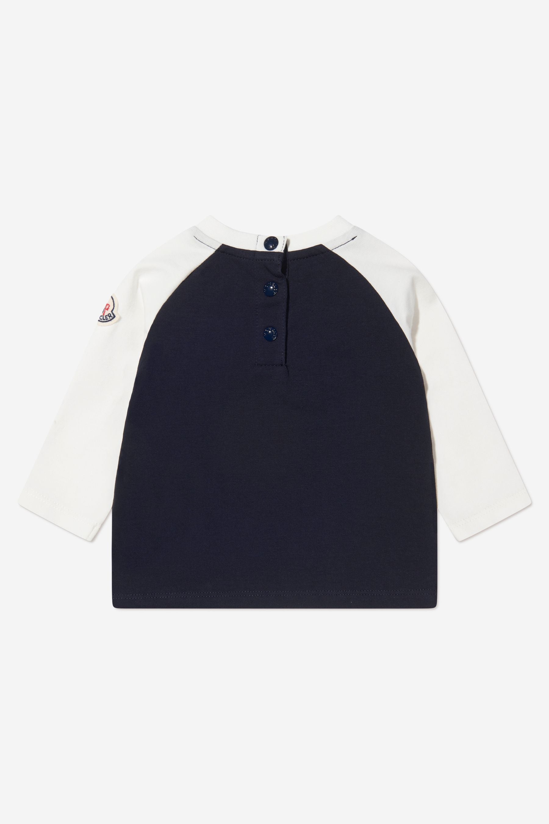 Moncler Enfant Baby Boys Long Sleeve Logo T-Shirt in Navy