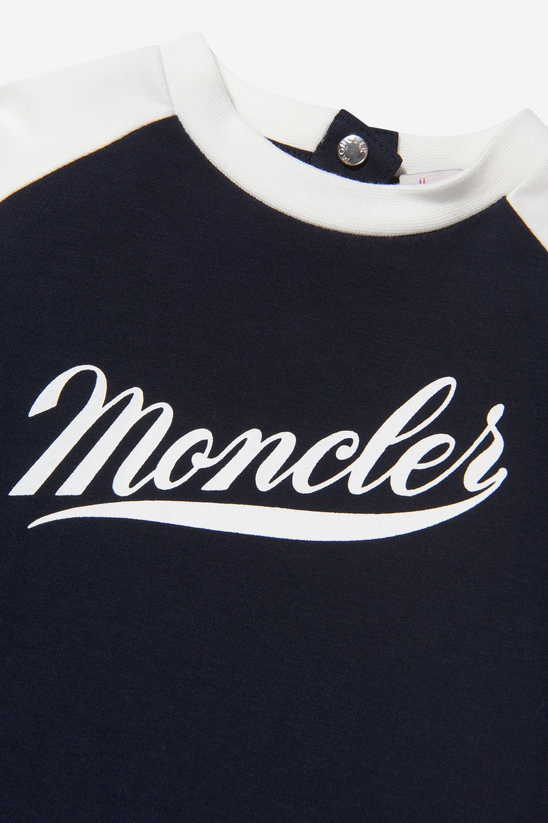 Moncler Enfant Baby Boys Long Sleeve Logo T-Shirt in Navy