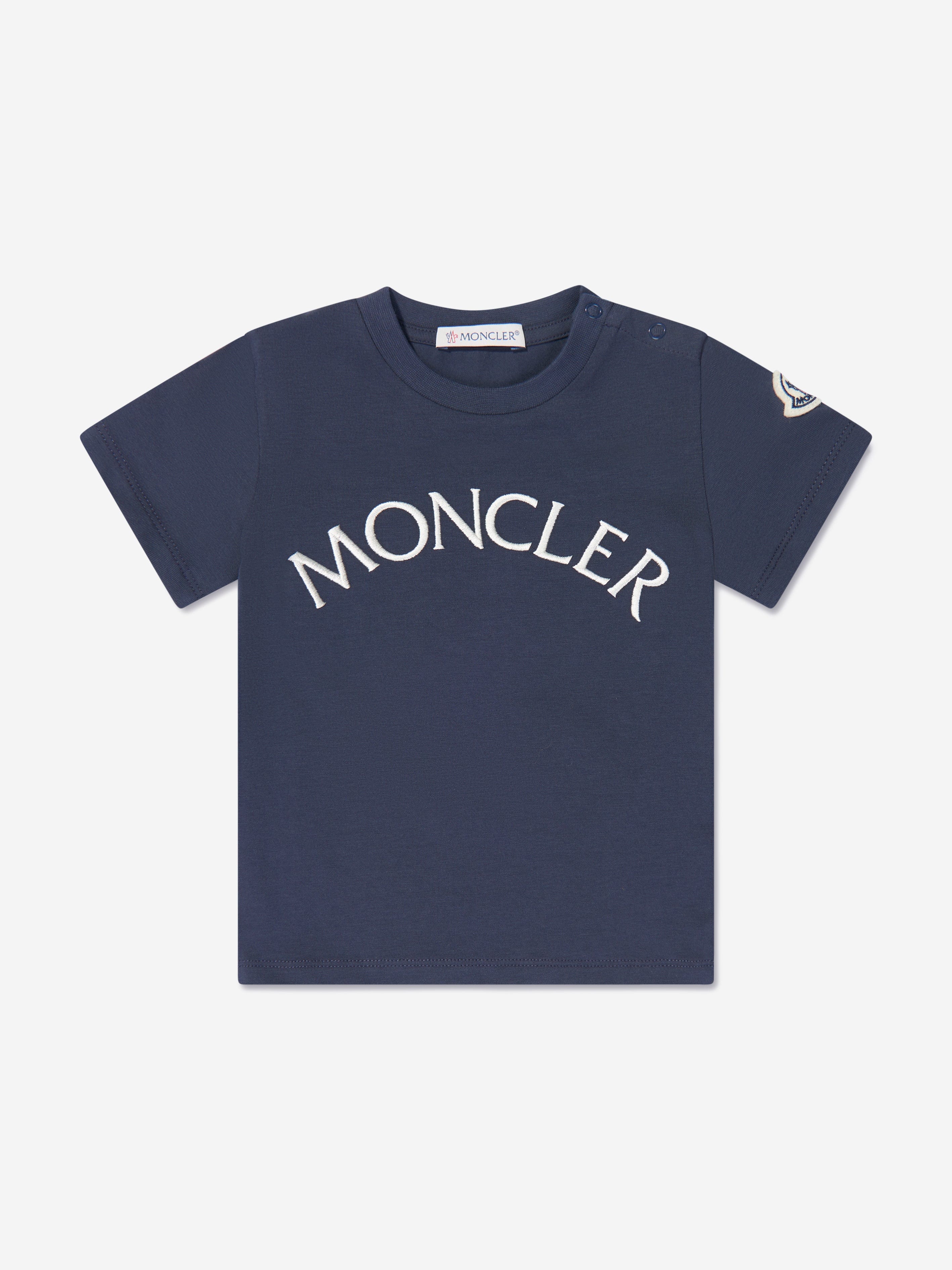 Moncler Enfant Baby Girls Logo T-Shirt in Navy