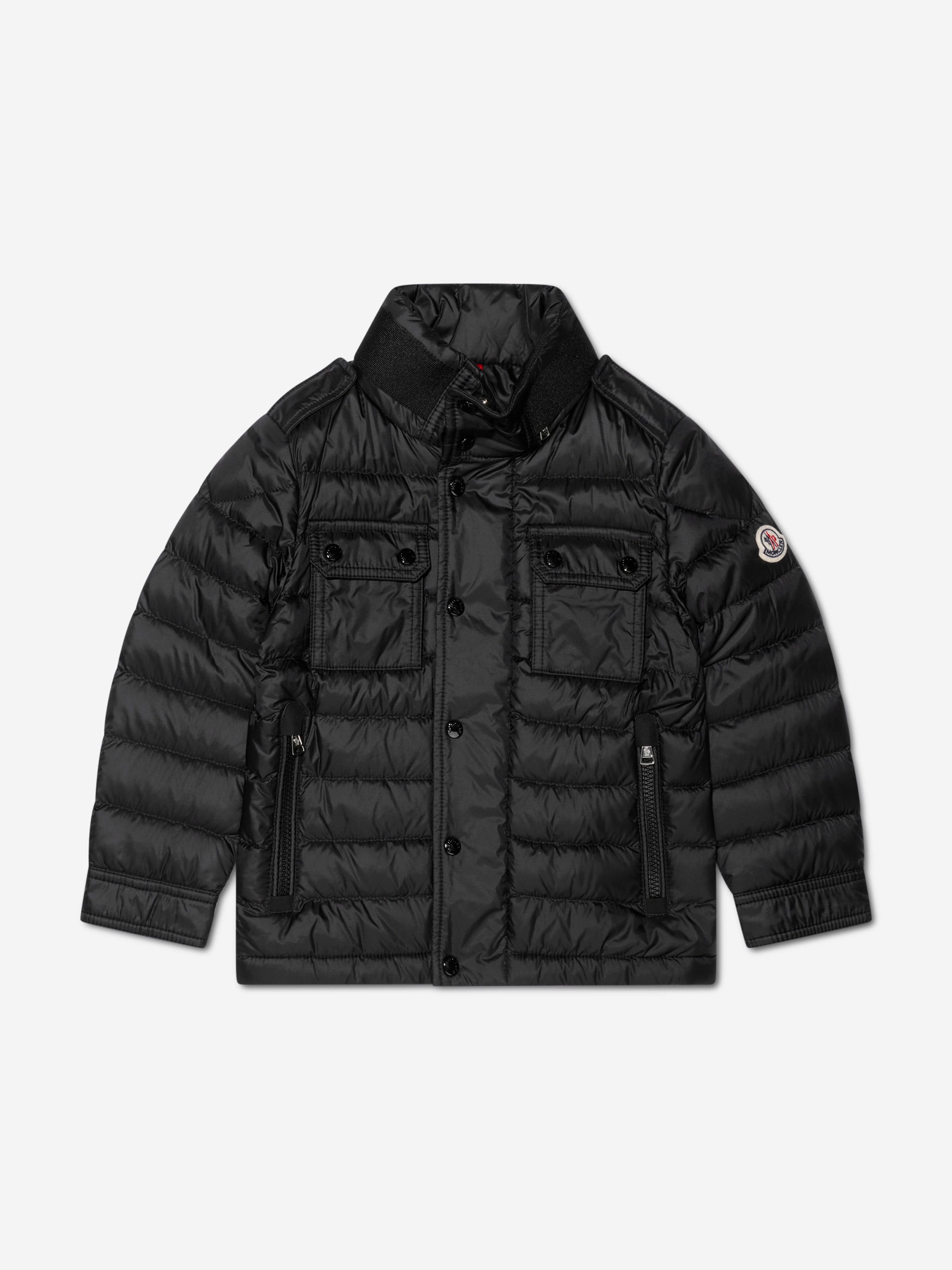 Moncler Enfant Boys Down Padded Arakim Short Parka in Black