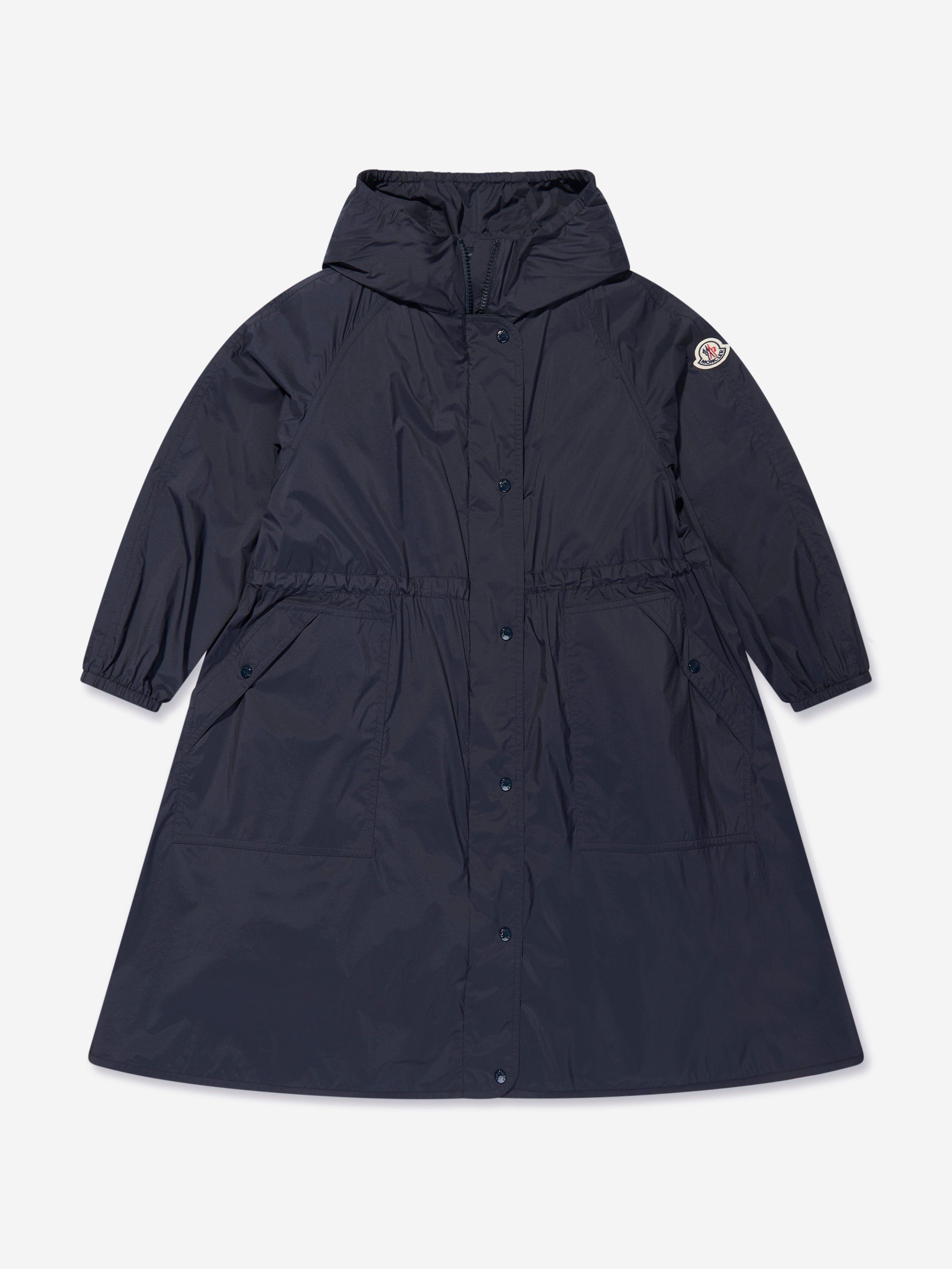 Moncler Enfant Girls Lins Long Parka in Navy