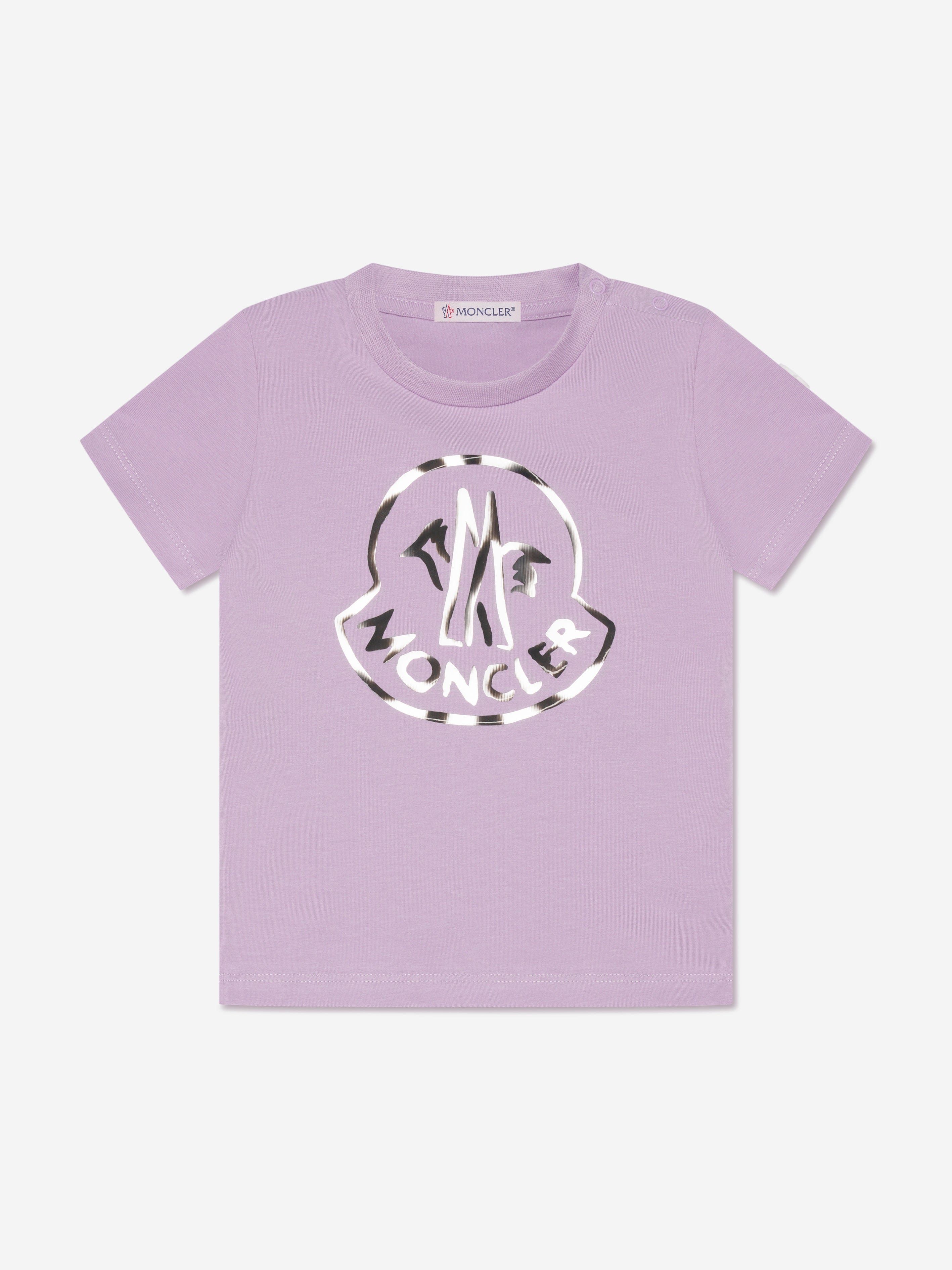 Moncler Enfant Baby Girls Logo T-Shirt in Lilac