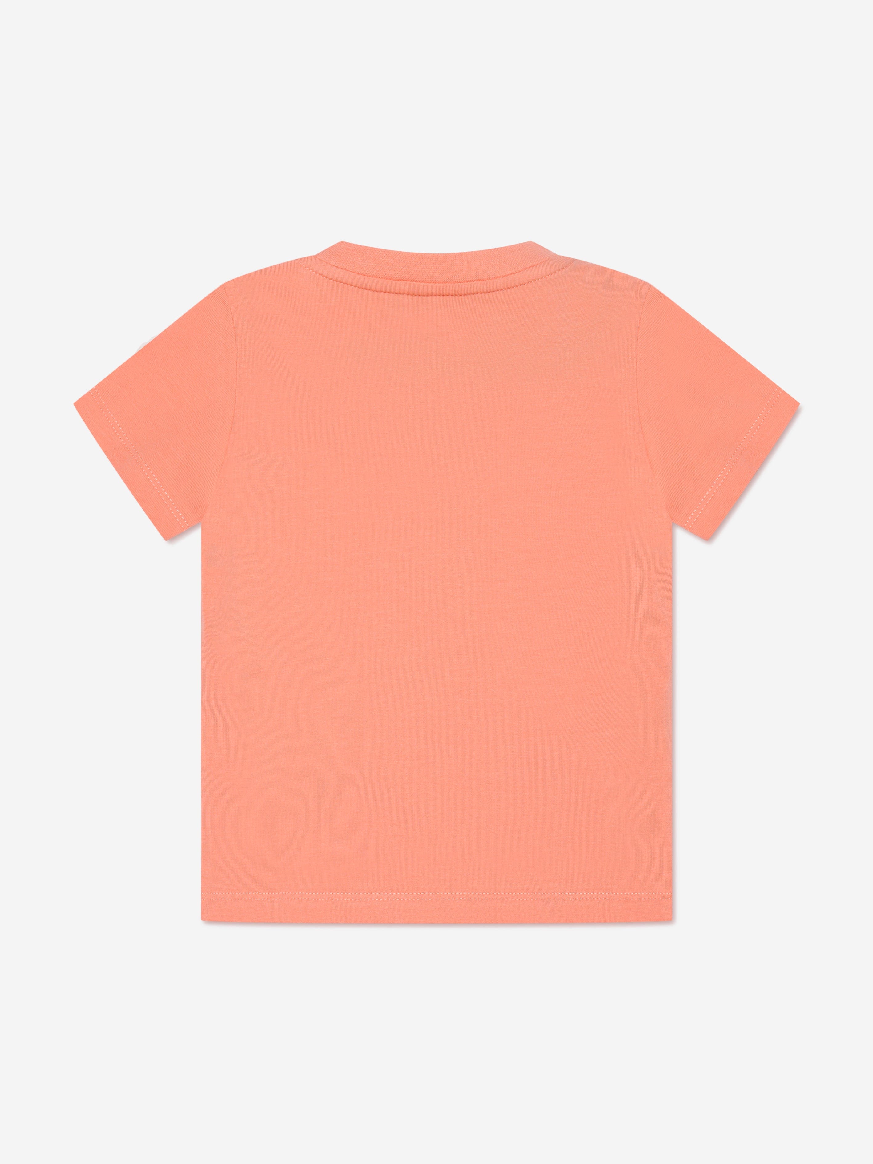 Moncler Enfant Baby Girls Logo T-Shirt in Peach