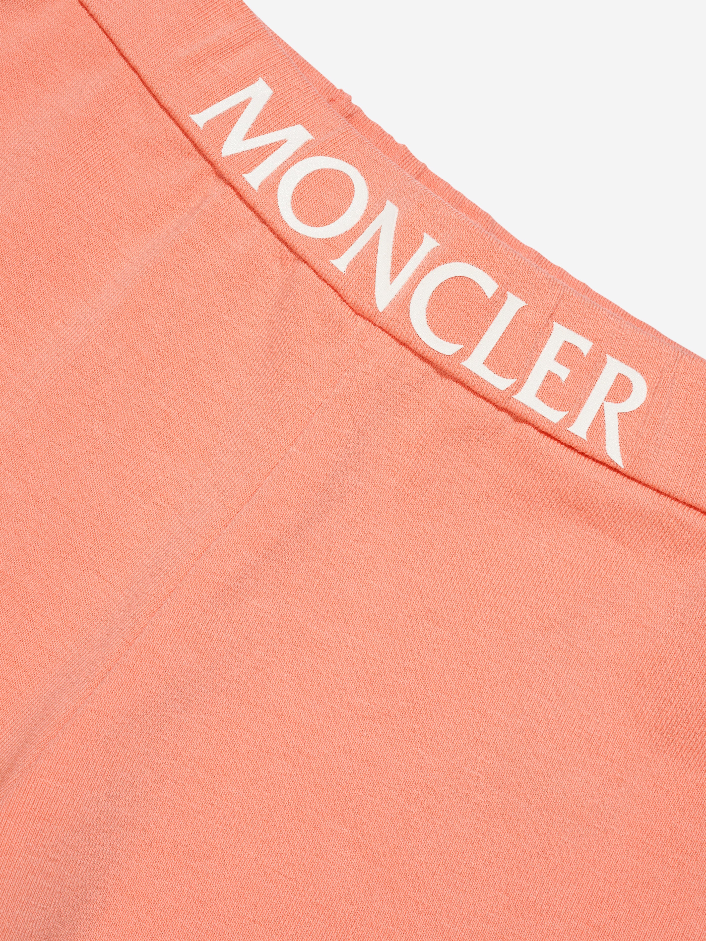 Moncler Enfant Baby Girls Logo Shorts in Orange