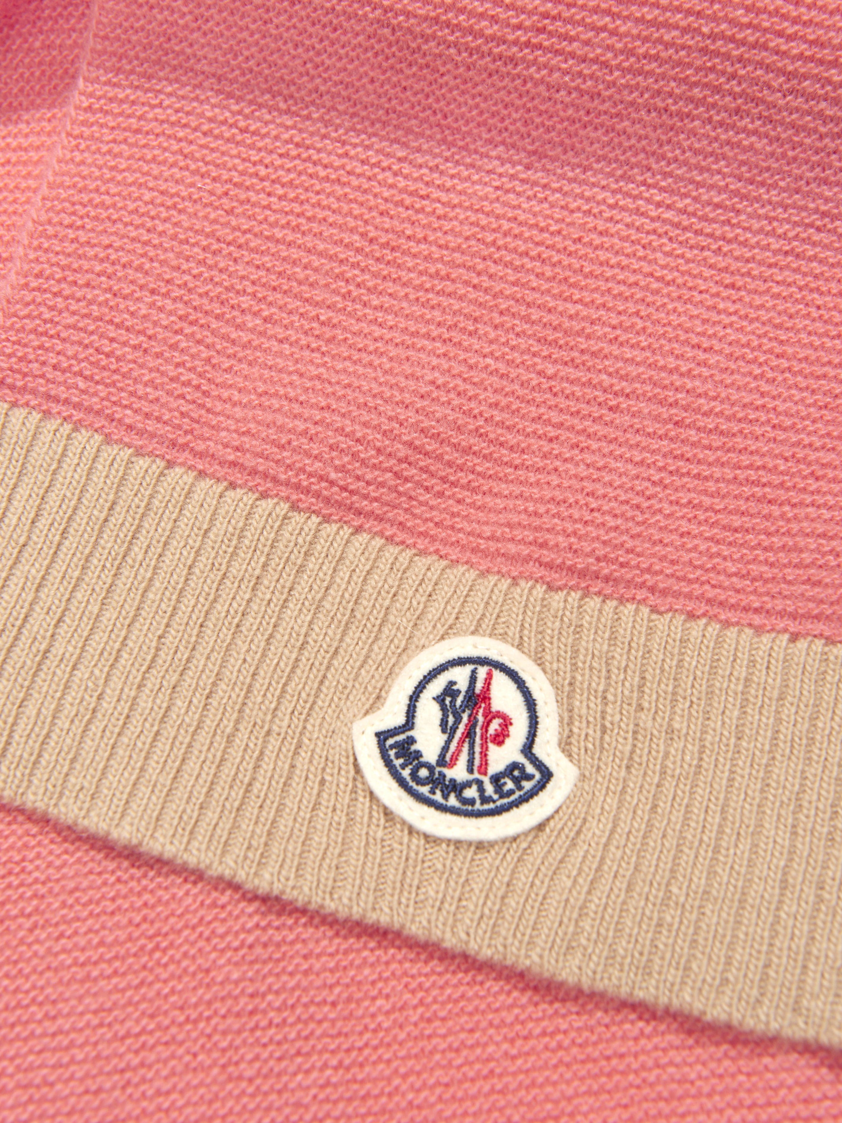 Moncler Enfant Girls Wool Knitted Logo Scarf