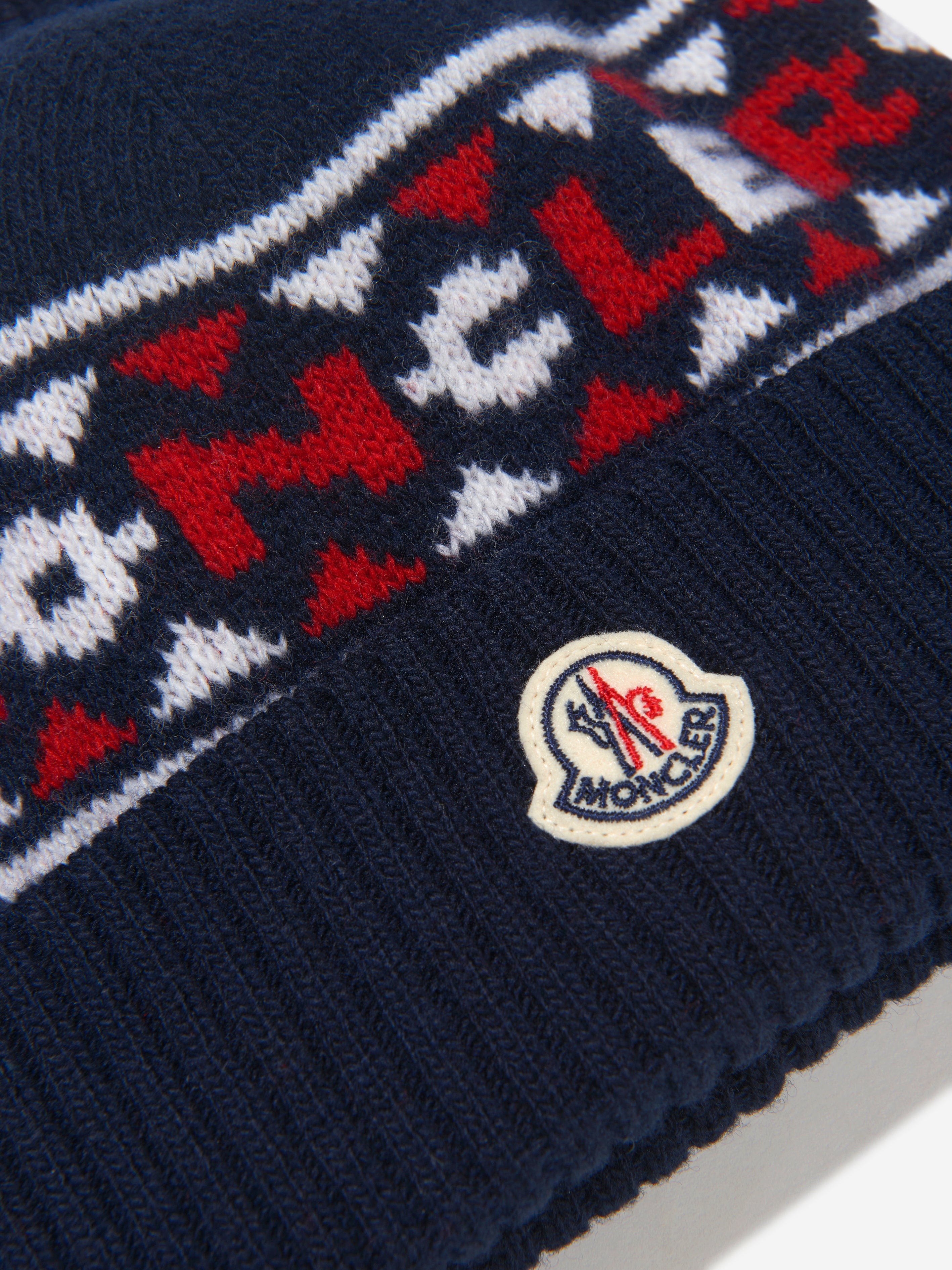 Moncler Enfant Boys Wool Knitted Logo Hat