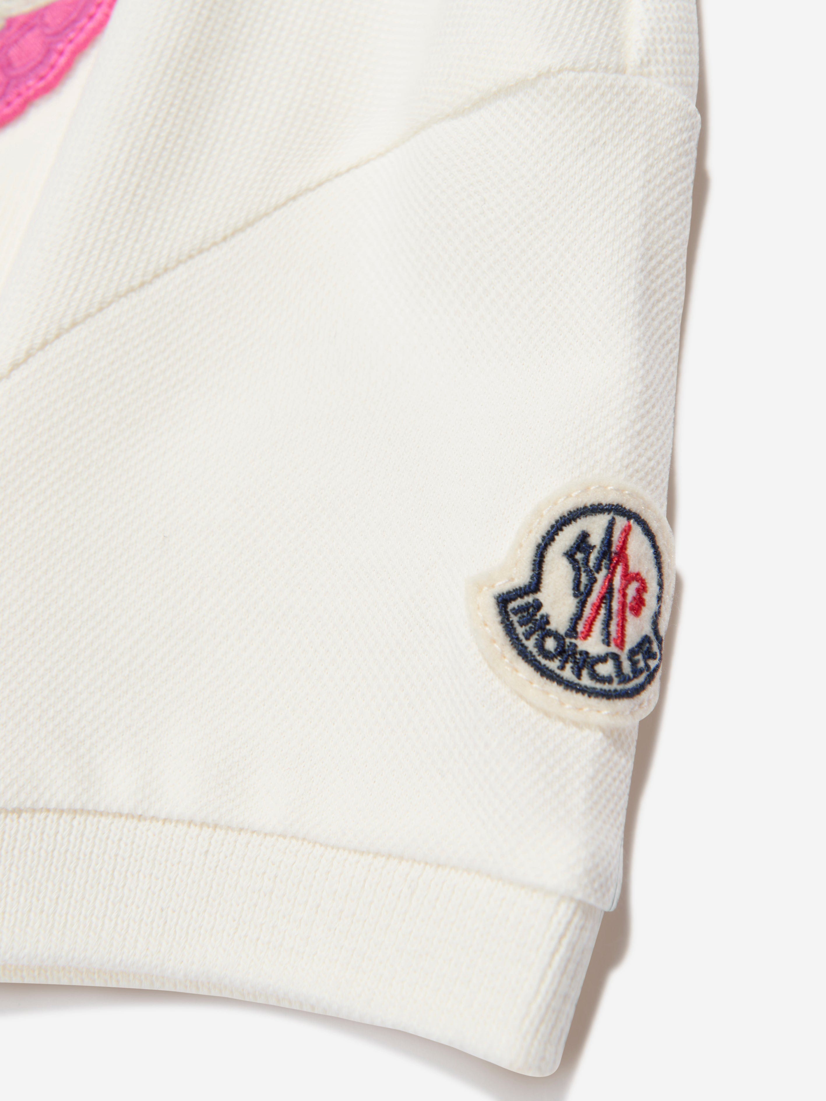 Moncler Enfant Girls Bear Polo Dress in White